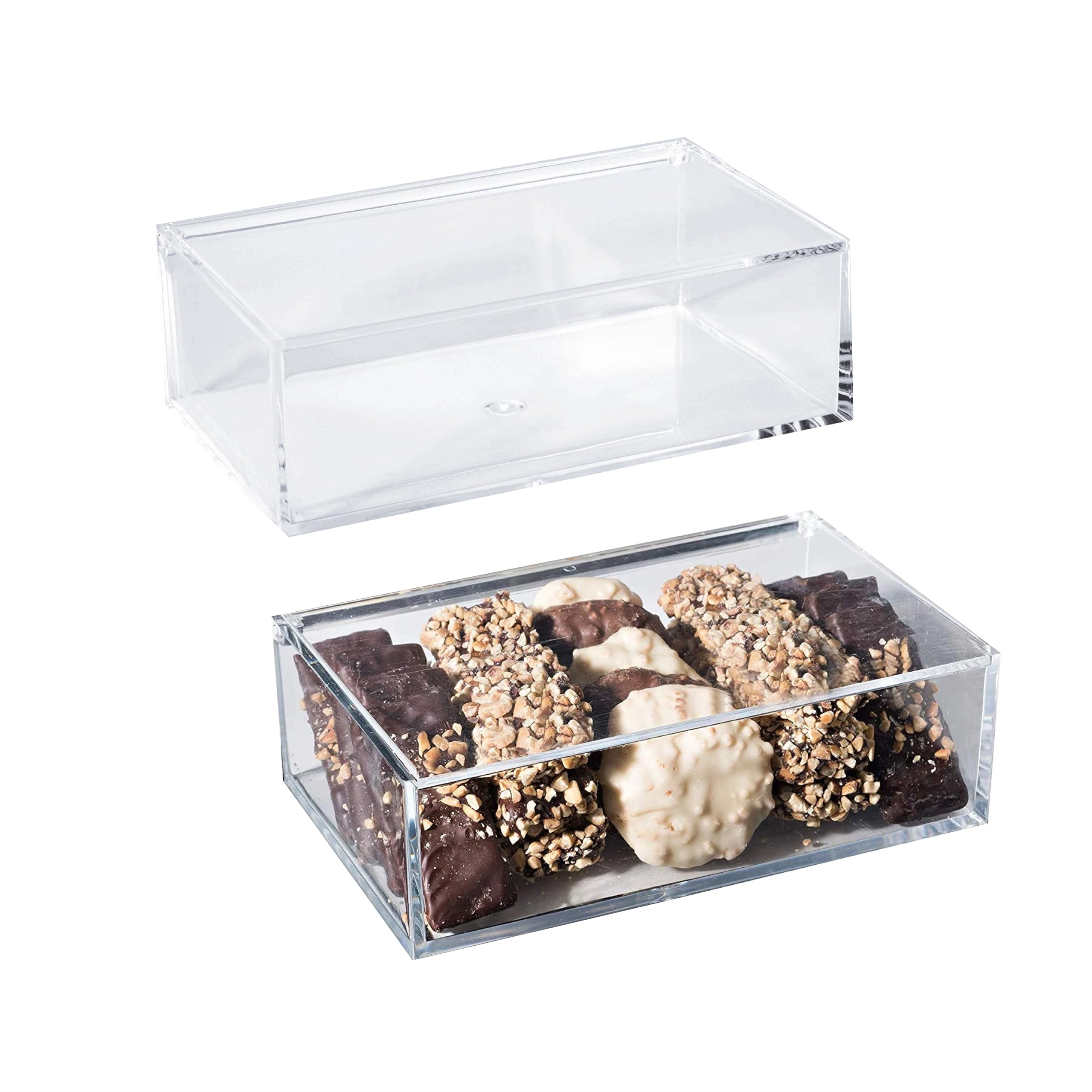 Clear Acrylic Storage Box with Lid - 6.3
