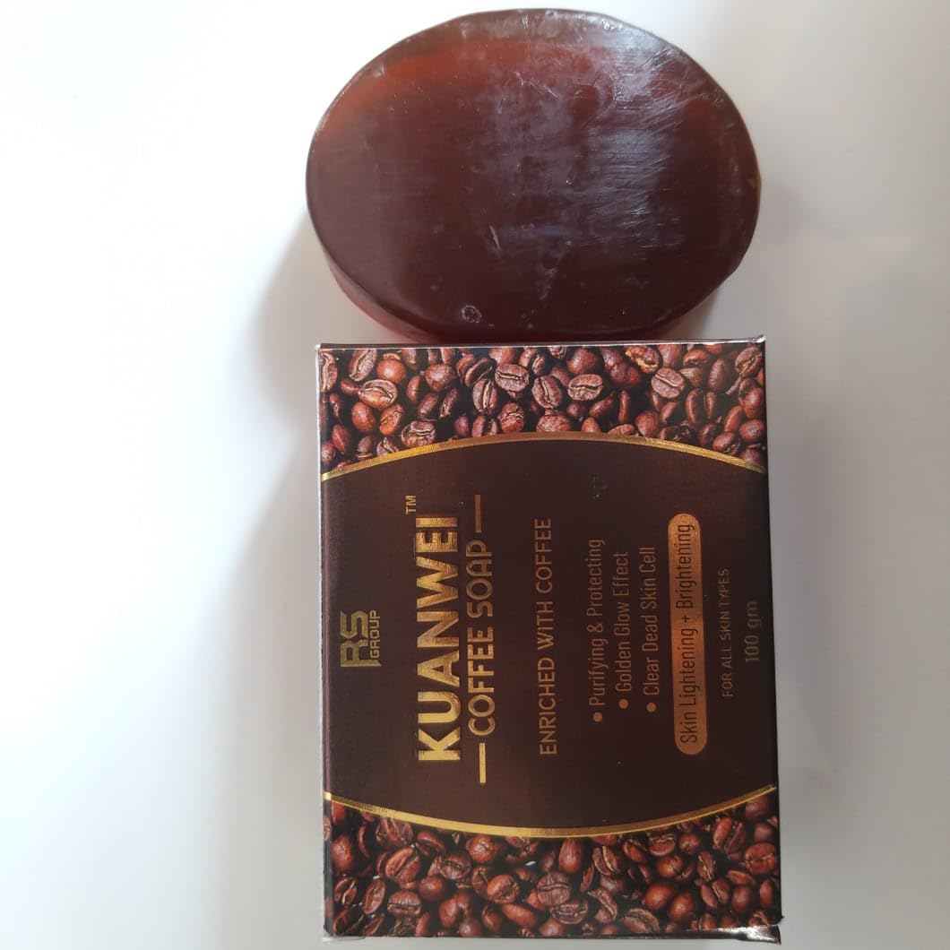Kuanwei Coffee Soap - Natural Exfoliating & Moisturizing Bar for Face & Body - Perfect for Daily Skincare & Gift Sets