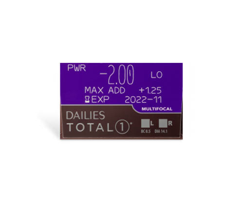 DAILIES TOTAL1 Multifocal Contact Lenses - 30 Pack (Monthly Disposable) for Presbyopia & Multifocal Vision Correction - Perfect for Work, Reading & Daily Activities