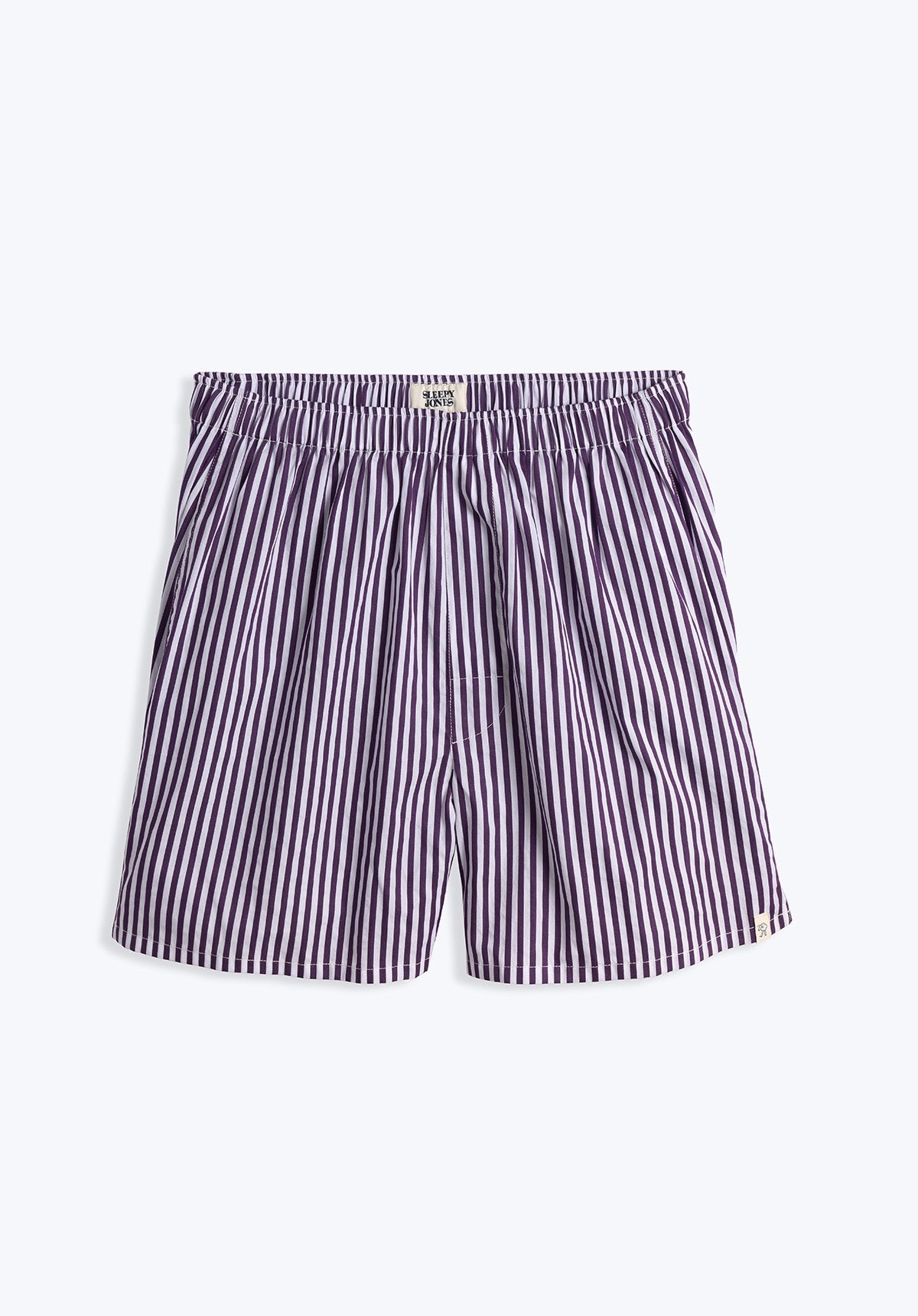 Premium Purple Sateen Stripe Boxer Briefs for Men - Soft & Comfortable Underwear - Perfect for Sleep, Lounge & Everyday Wear