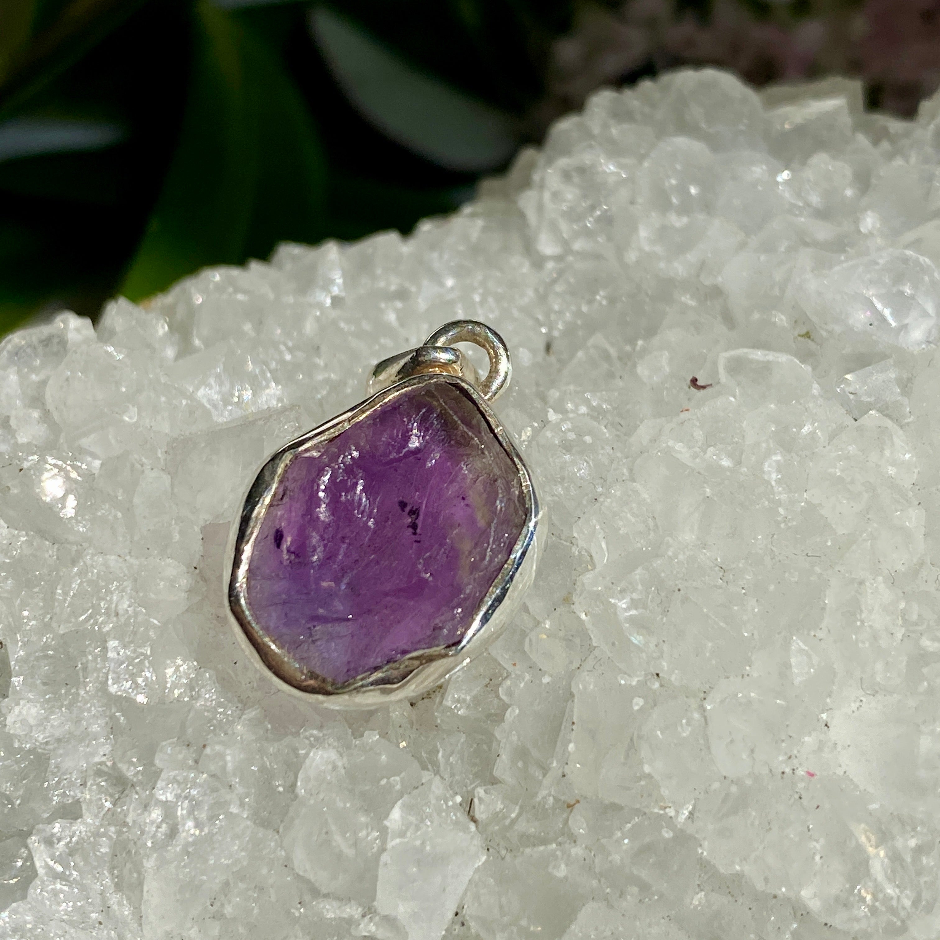 Natural Raw Amethyst Pendant Necklace - Petite Healing Crystal Jewelry for Women - Perfect for Meditation, Yoga & Spiritual Gifts