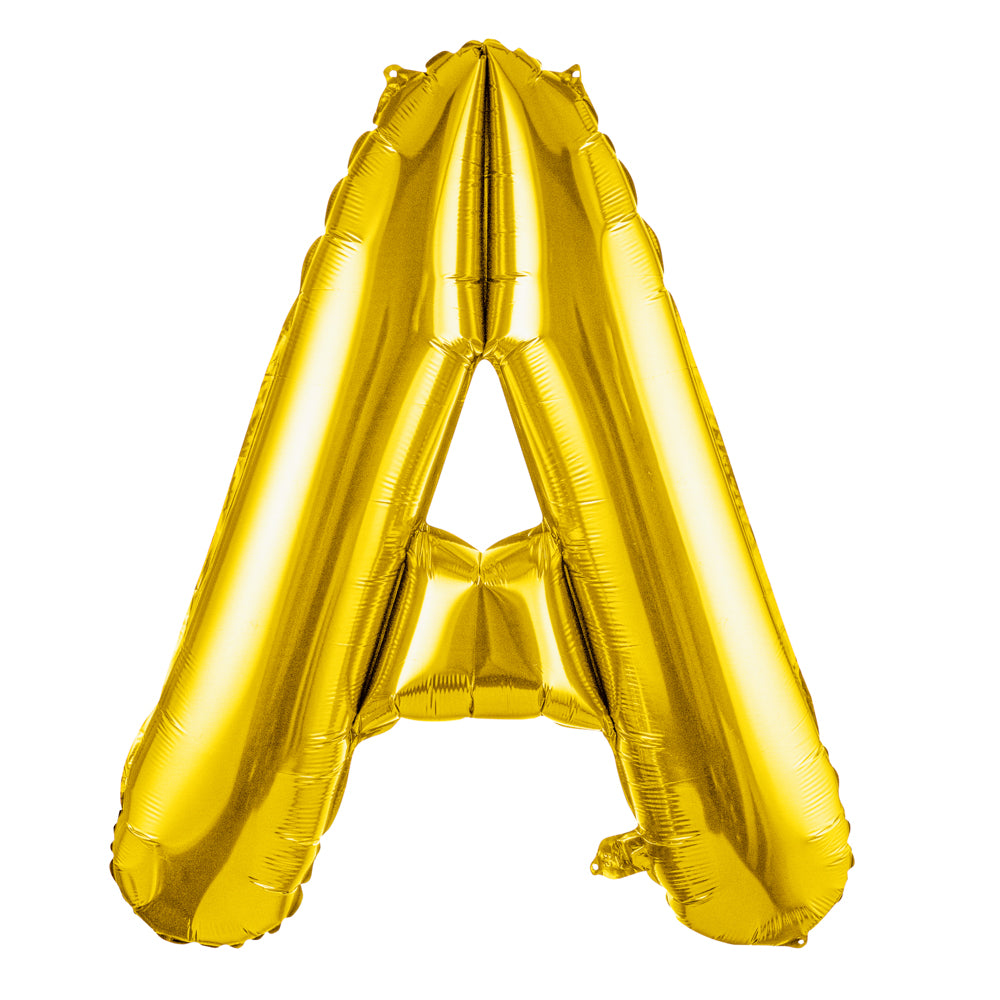 Balloonify Gold Mylar Letter A Balloon - 40 Inch Large Foil Alphabet Balloon for Birthday Party Decorations, Baby Showers & Wedding Celebrations