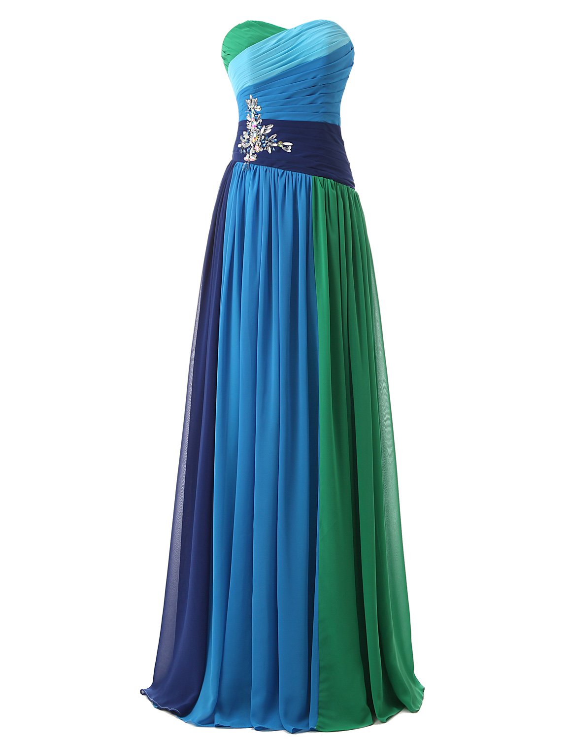 Sarahbridal Women's Long Chiffon Prom Dress Formal Evening Ball Gown Gradient Color - Perfect for Homecoming, Prom Night, Wedding Guest & Special Occasions