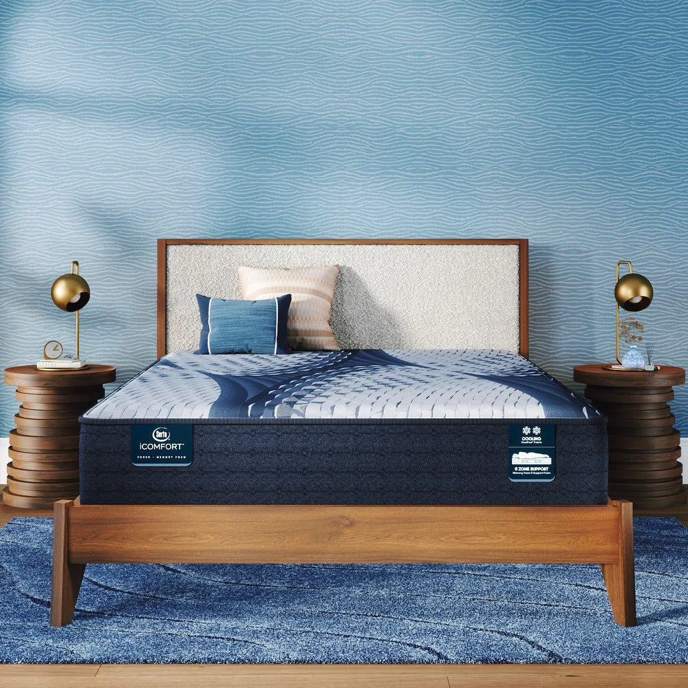 iComfort Aveda Medium Firm Mattress - Queen Size Memory Foam Bed for Back Pain Relief & Pressure Relief - Perfect for Side Sleepers, Couples & Hot Sleepers