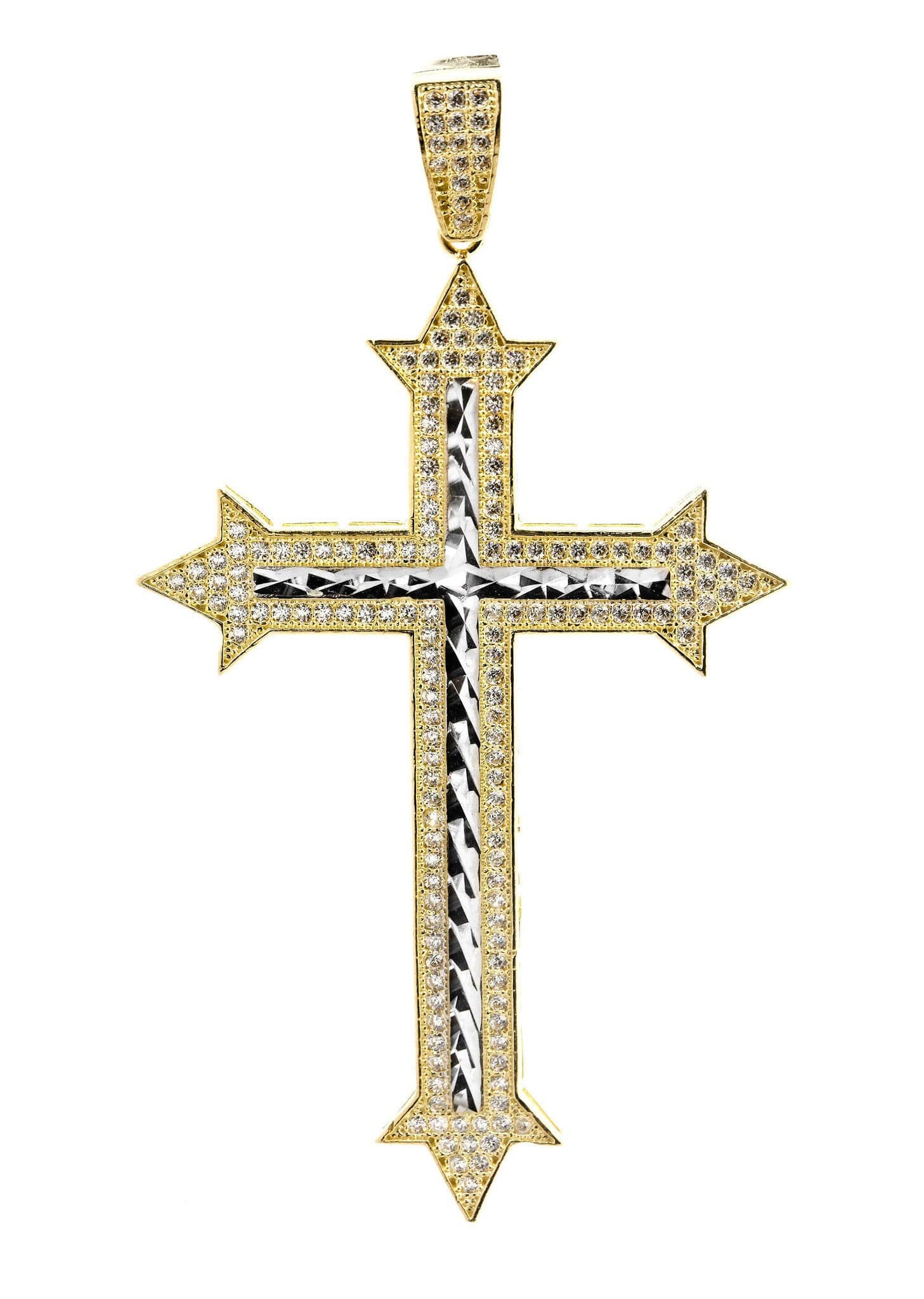 10K Gold Cross Pendant Necklace for Women - 7.6 Grams Religious Jewelry Gift for Baptism, First Communion & Everyday Wear