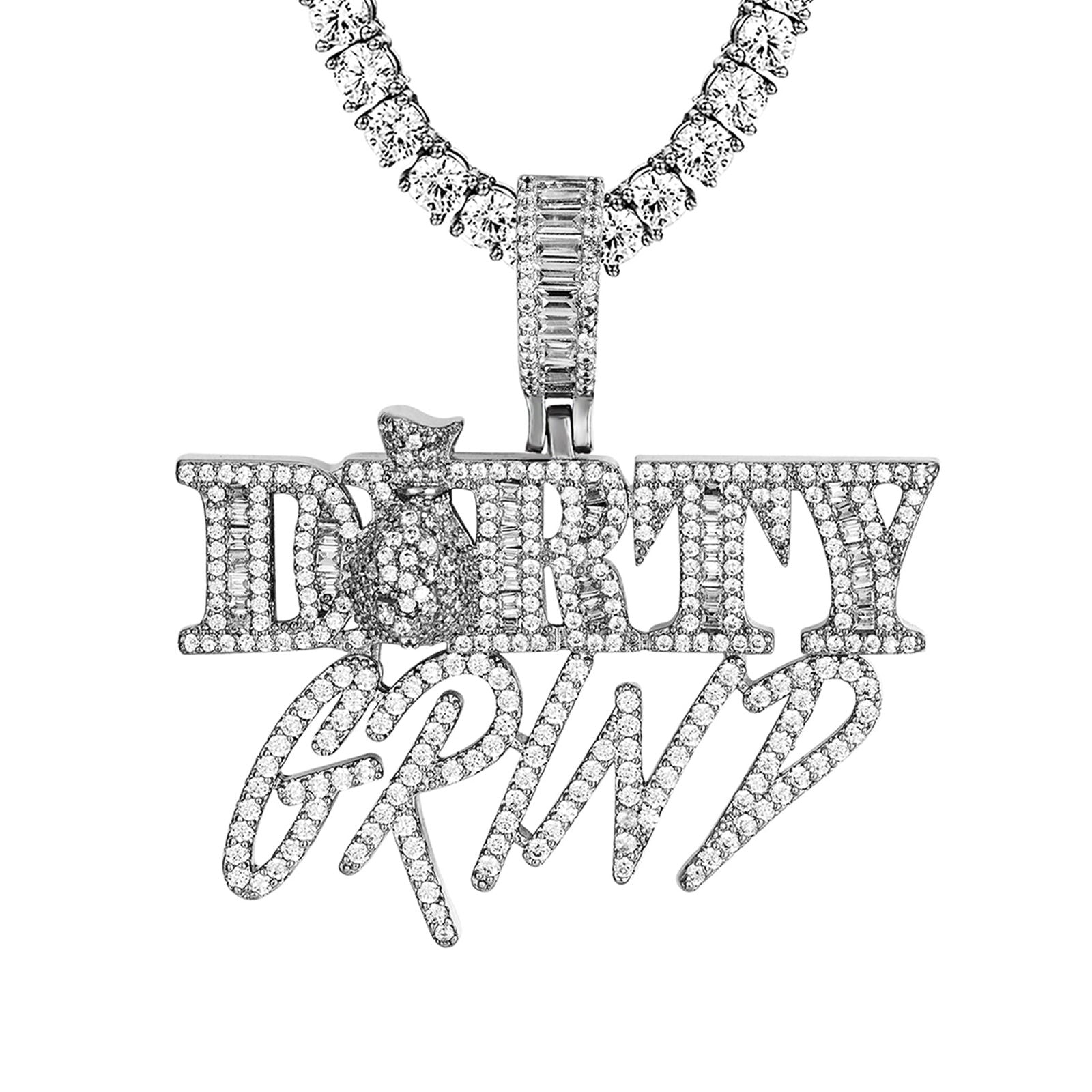 Custom Iced Out Money Dollar Bag Pendant for Men - Hip Hop Bling Jewelry for Rappers & Streetwear Fashion