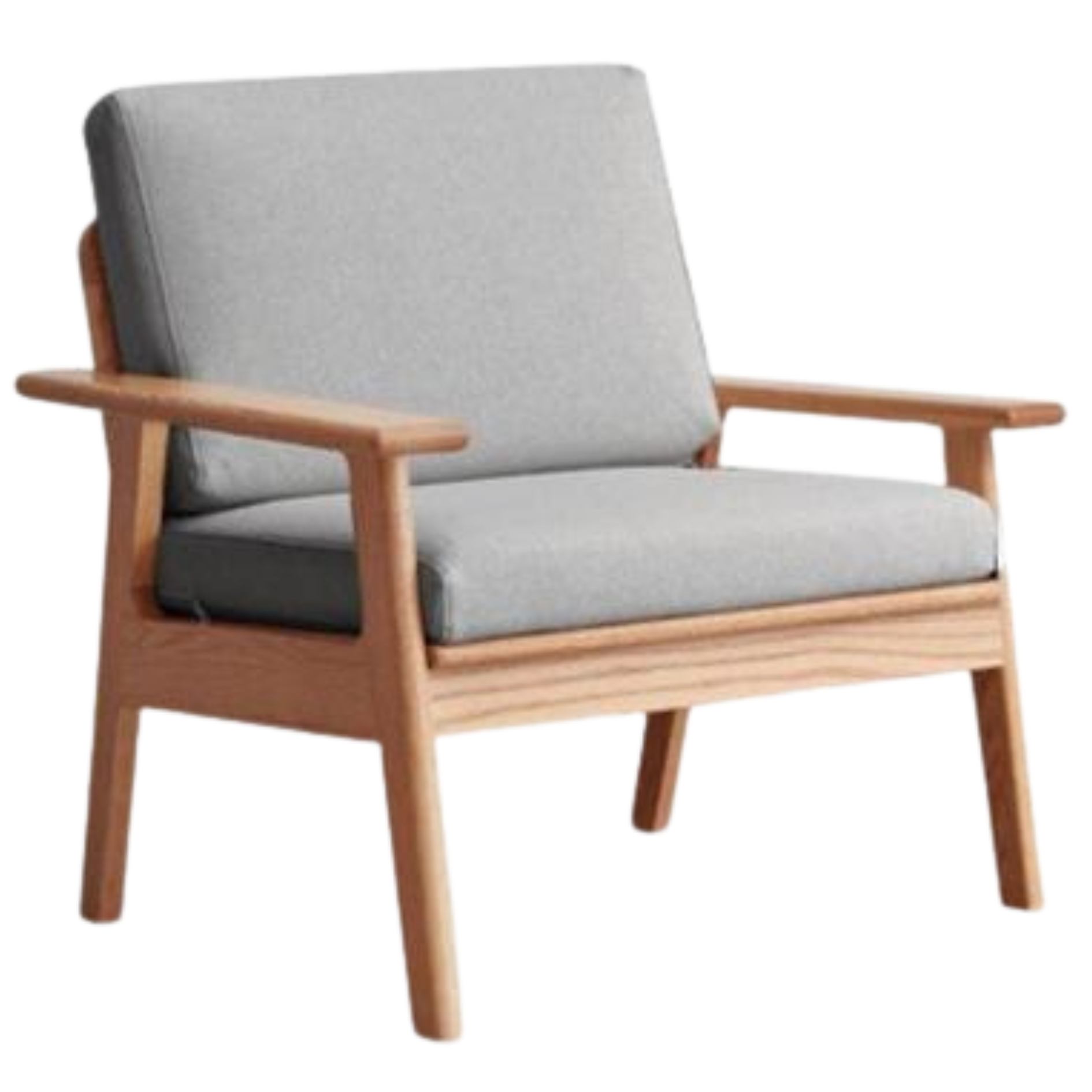 out of stock 31.4x32.6x32.6 inch / 78x80x83 cm / Natural Wood Color / fog gray single seat 2 pcs