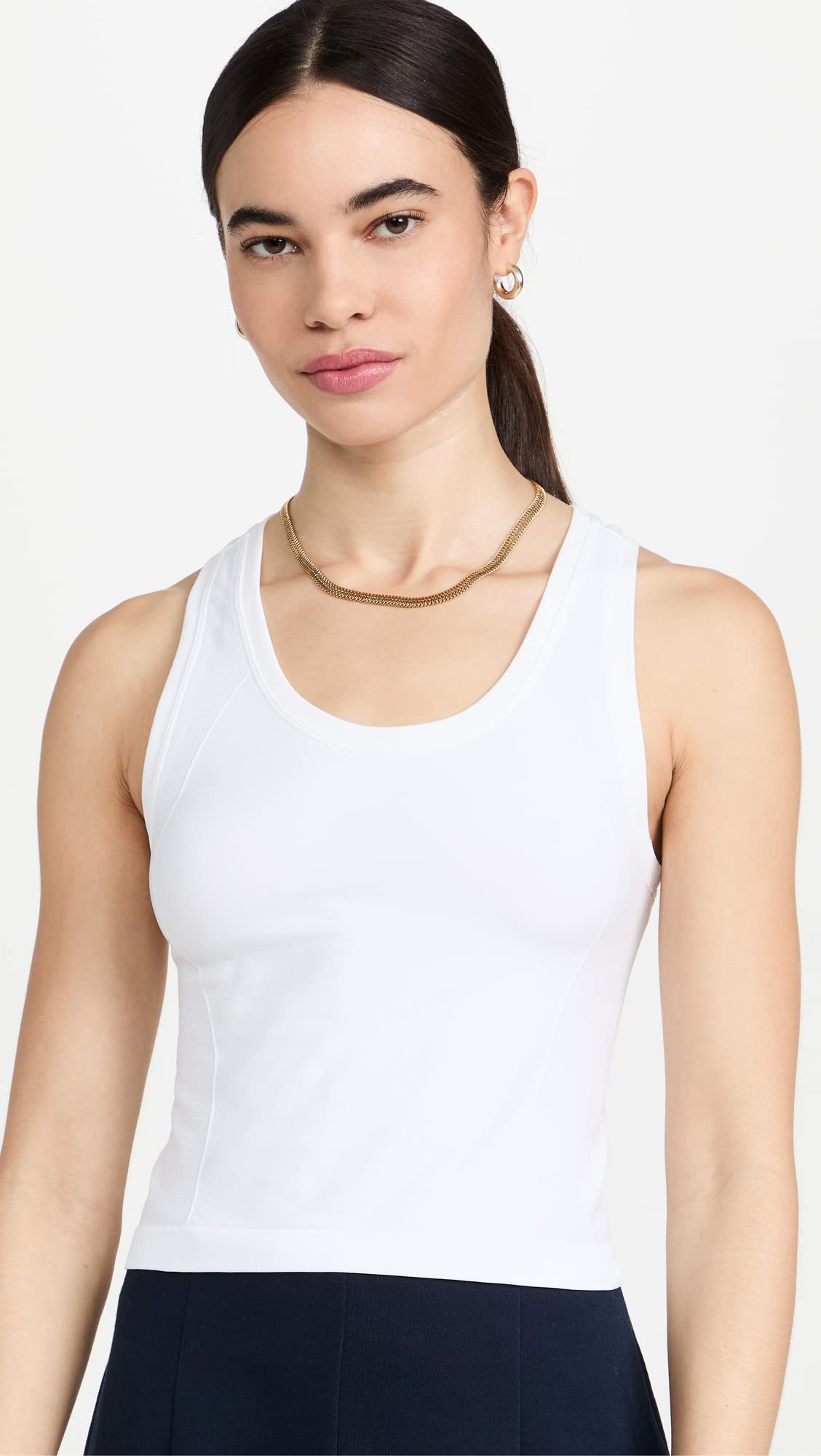 Sweaty Betty Women's Seamless Cropped Workout Tank Top - Racerback Athletic Shirt for Yoga, Running & Gym Training