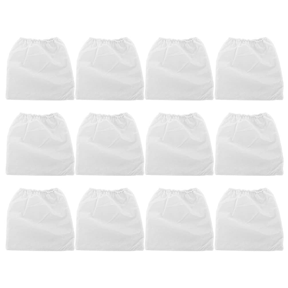 12Pcs Nail Art Vacuum Storage Bags - Non-Woven Fabric Nail Dust Collector Bags for Manicure Tables, Salon Vacuum Systems & Nail Technician Tools (White) - Perfect for Nail Salons, Home Manicures & Professional Nail Stations