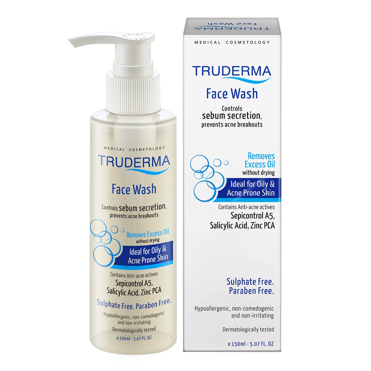 Truderma 1% Salicylic Acid Face Wash - Acne Treatment & Deep Cleanser for Smooth, Glowing Skin | Daily Skincare Routine for Oily & Combination Skin Types