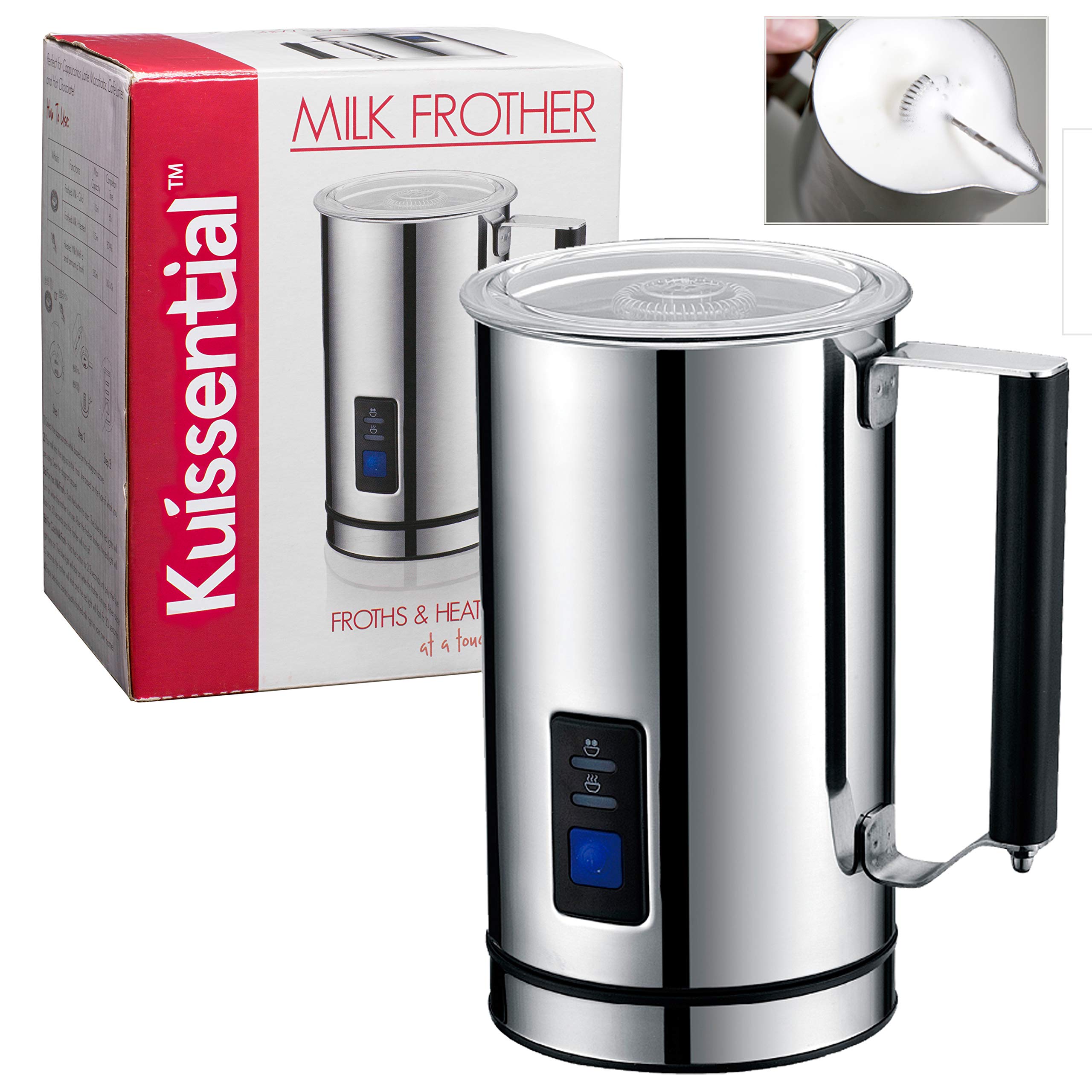 Premium Automatic Milk Frother and Warmer - 240ml Electric Cappuccino/Latte Maker for Home Barista - Perfect for Coffee, Hot Chocolate, Matcha & Tea Lattes (Ideal for Breakfast, Office & Gifts)