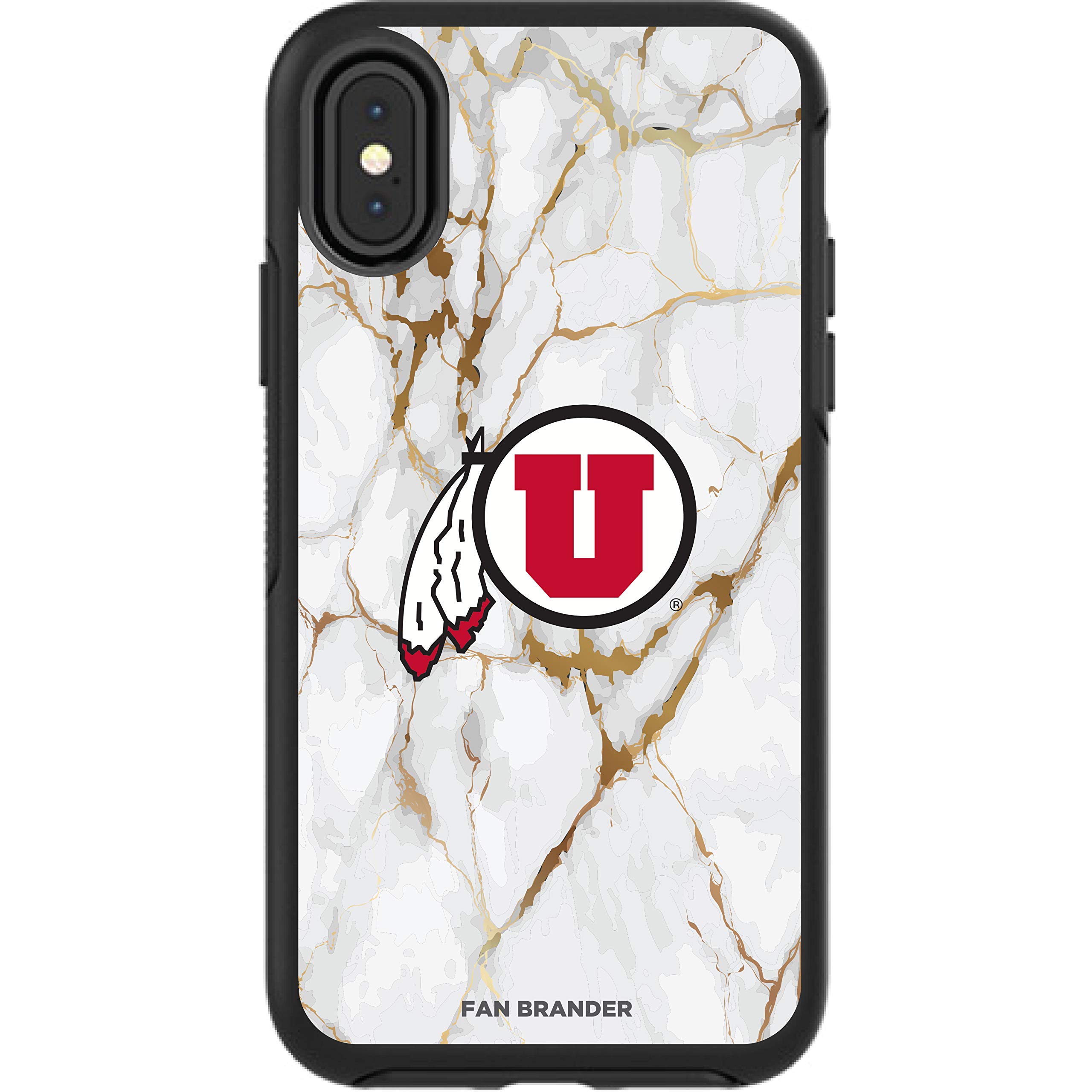 NCAA OtterBox Symmetry Phone Case Compatible with Apple iPhone - White Marble Design | Durable Protection & Stylish Cover for College Sports Fans | Perfect for School, Games & Everyday Use
