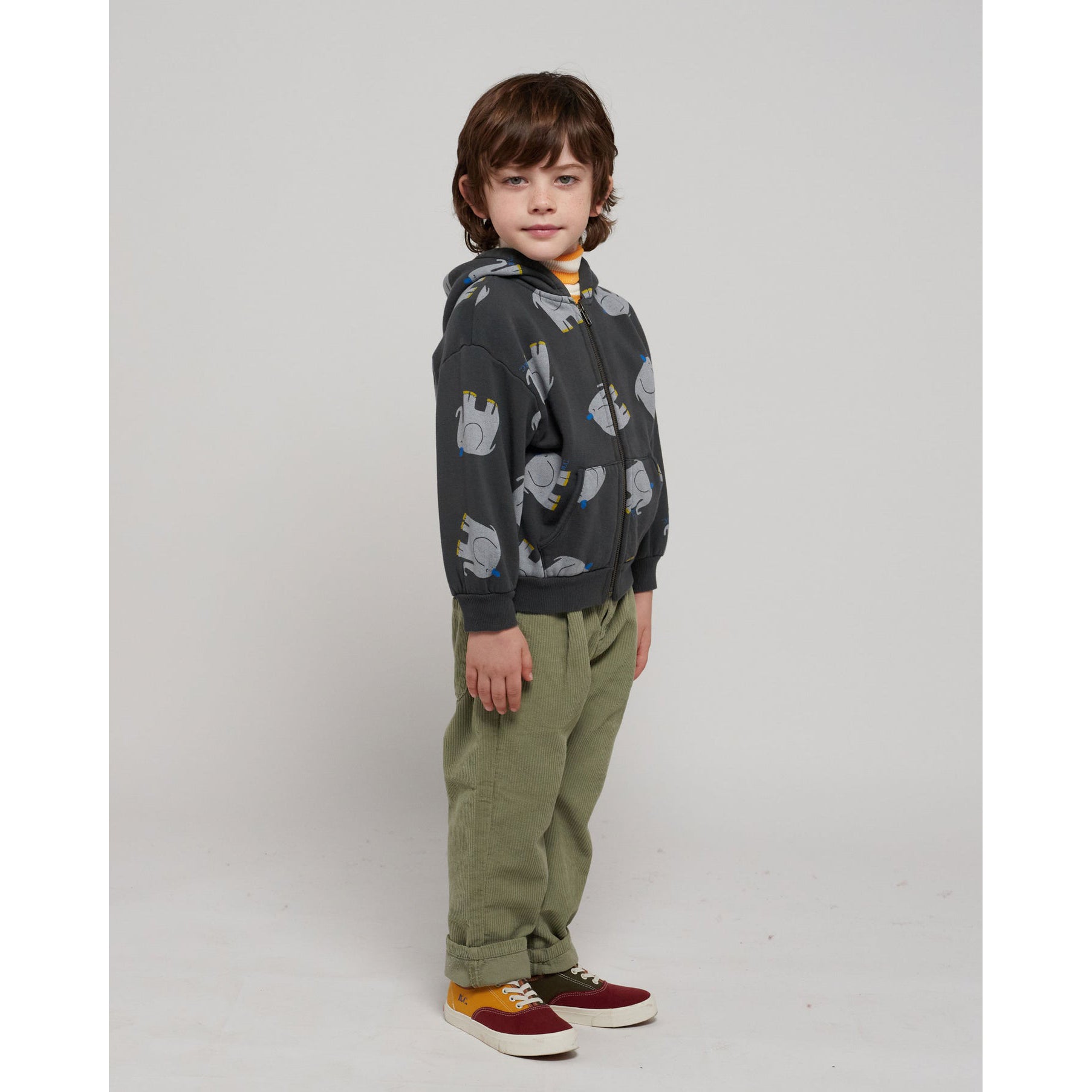 Bobo Choses The Elephant Print Zipper Hoodie for Kids - Cozy & Stylish Pullover for Playdates, School & Outdoor Adventures