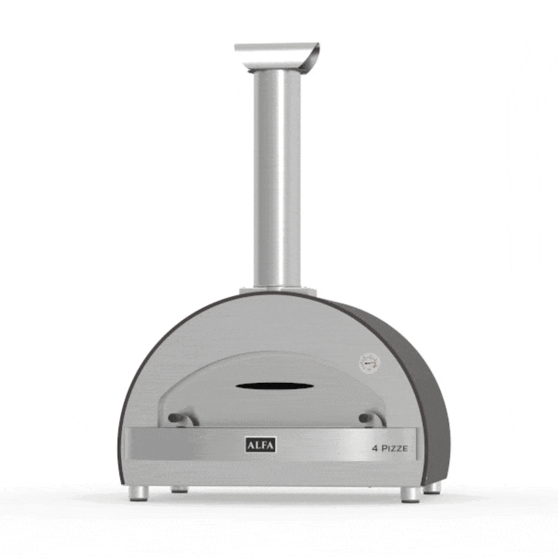 Alfa 4 Pizze Wood-Fired Countertop Pizza Oven - Portable Outdoor Pizza Maker for Backyard, Patio & Camping