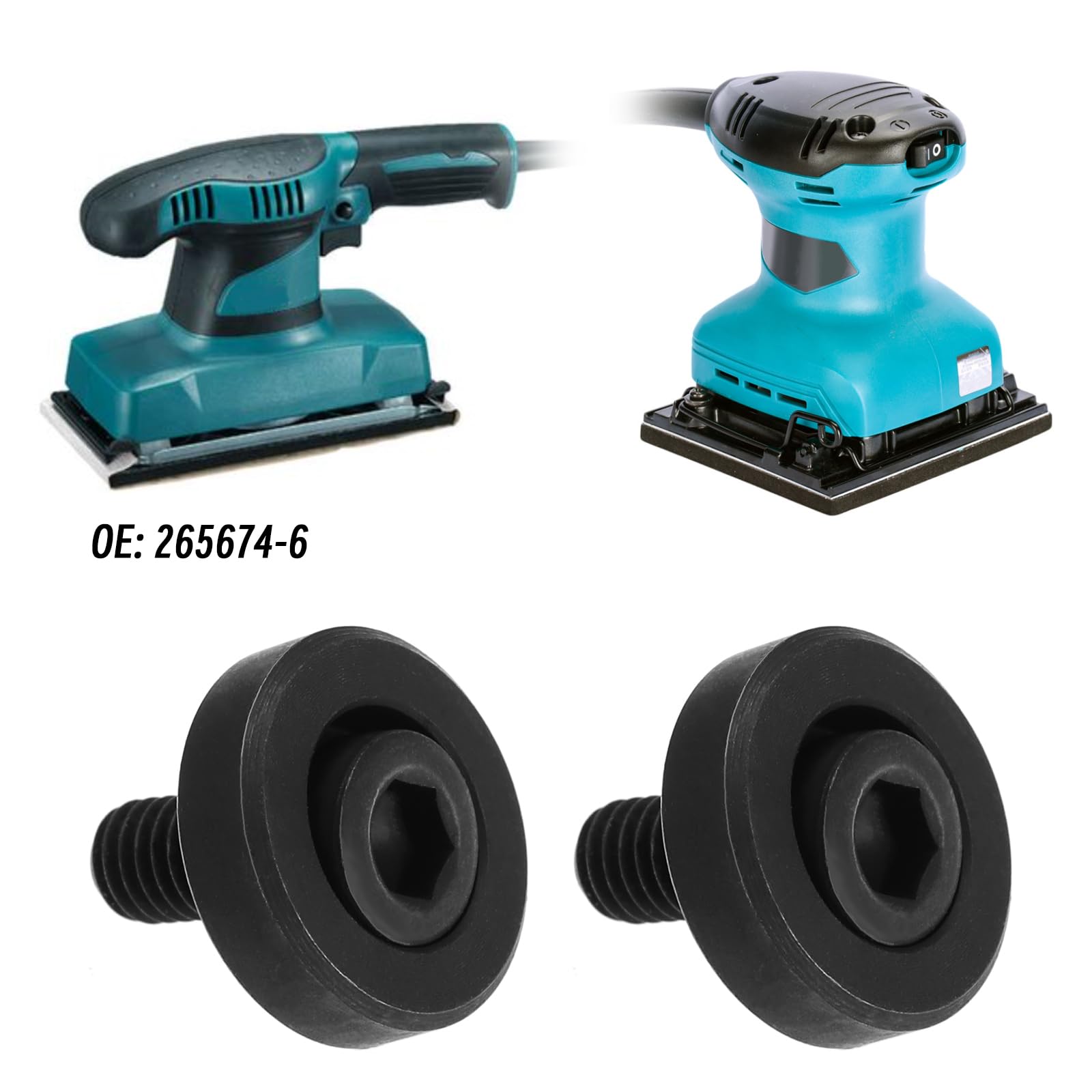 2Pcs M6x18 Hex Socket Screw & Outer Flange 265674-6 - Compatible with Makita Multitool DTM50 TM3000C BTM40 BTM50 - Lock Screw Bolt & Flange Replacement - Perfect for Power Tool Maintenance & DIY Projects