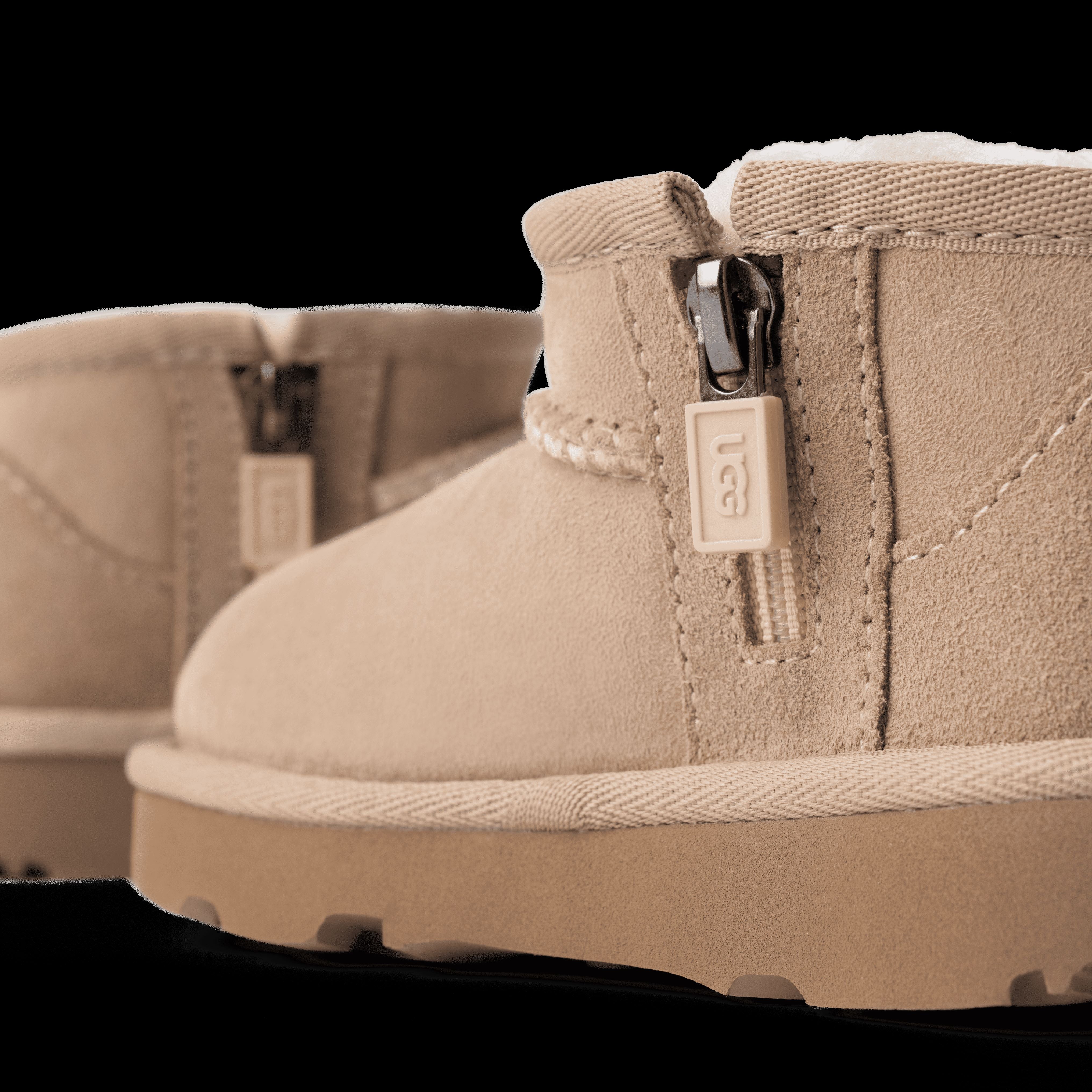 UGG Toddler's Classic Ultra Mini Boots in Sand - Warm Winter Booties for Baby Girls & Boys - Perfect for Snow, Playdates & Outdoor Adventures