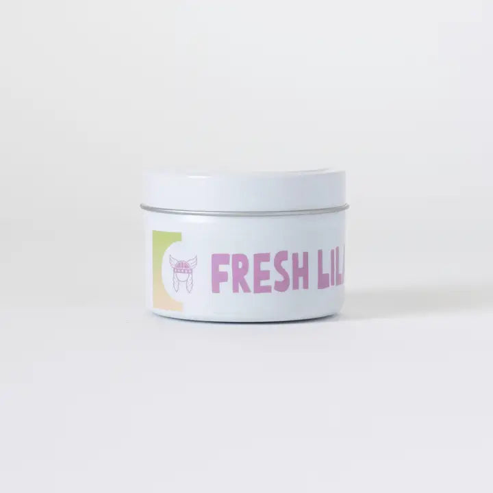 Fresh Lilac Scented Soy Wax Candle in 4oz Tin - Perfect for Home Relaxation, Spa Days & Romantic Ambience