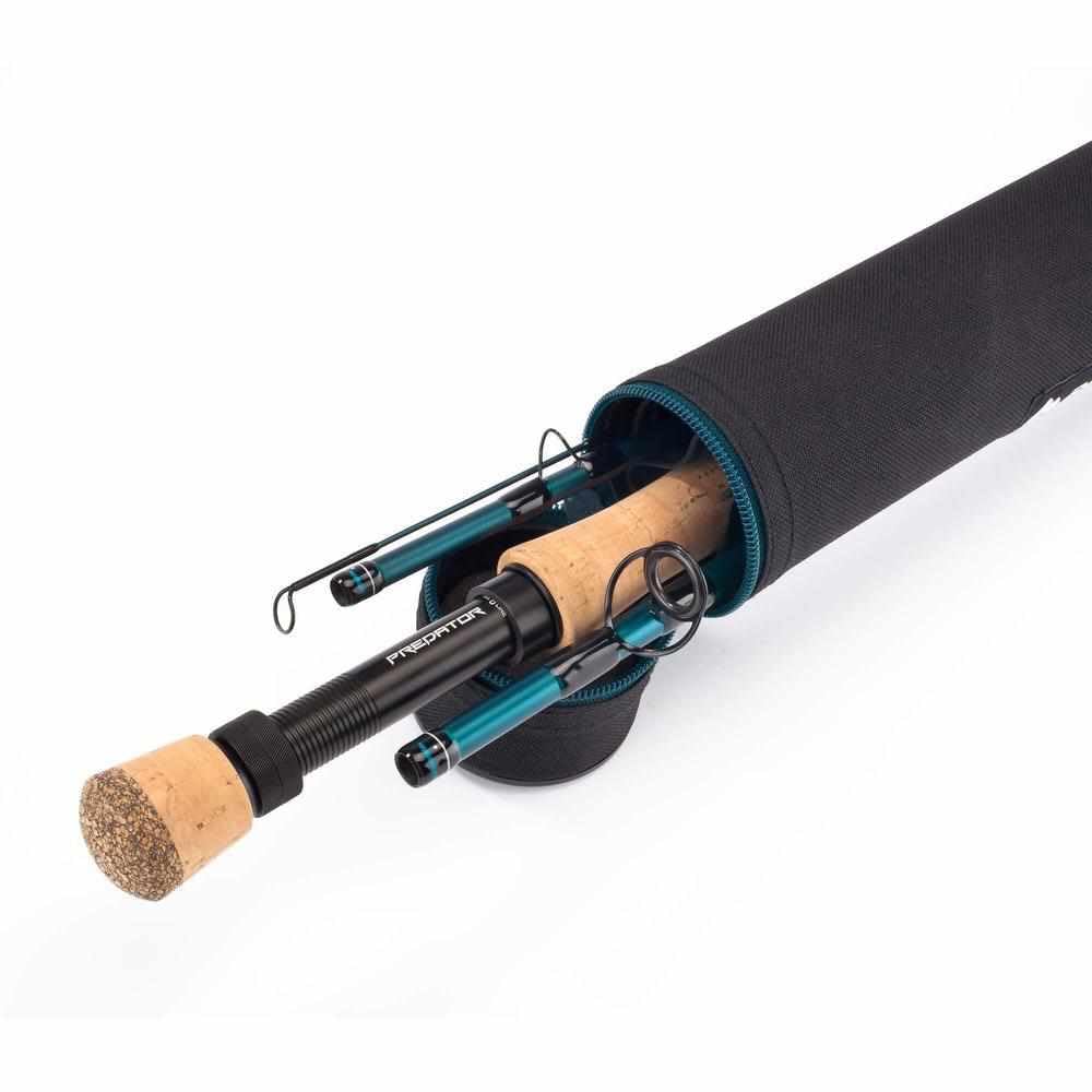 Redington Predator Fly Fishing Rod with Tube - 4-Piece Big Game Saltwater Fishing Rod for Salmon, Steelhead, and Bass - Perfect for Freshwater and Saltwater Fly Fishing Adventures