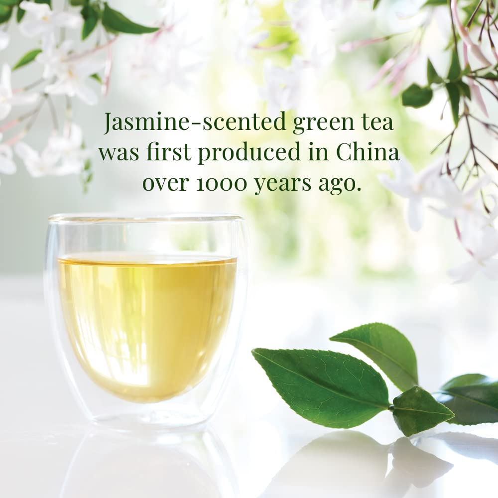 Organic Jasmine Green Tea Bags | The Republic of Tea | 50 Count | Premium Loose Leaf Tea for Relaxation & Wellness | Perfect for Morning Boost, Afternoon Tea Time & Stress Relief