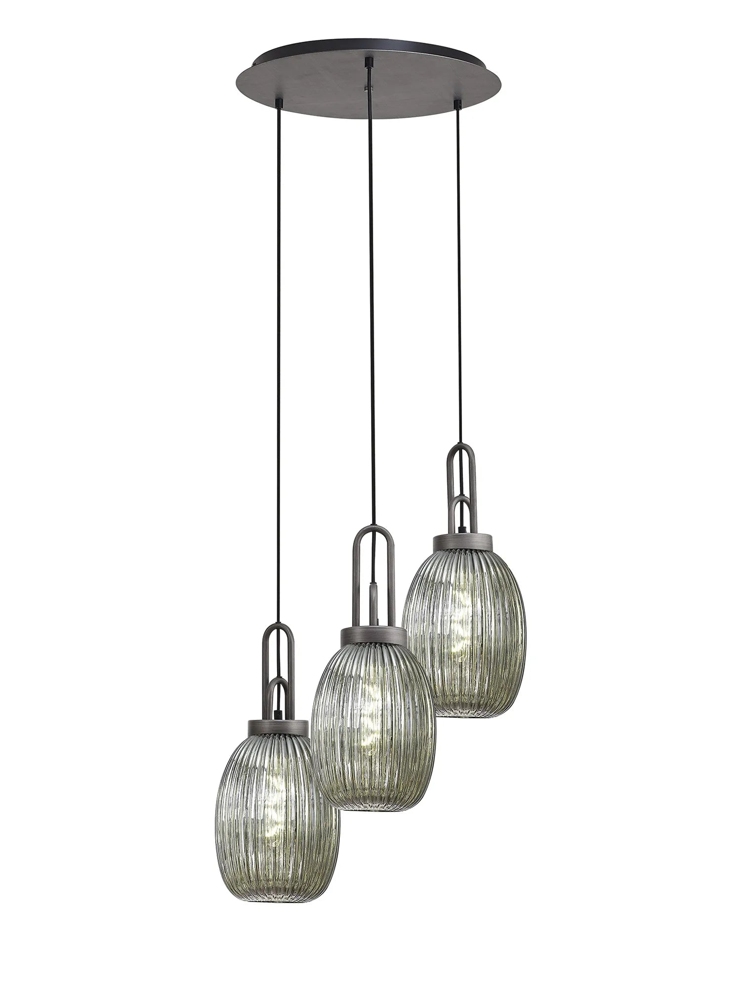 Stylish Cadiz 3-Light Cluster Pendant - Modern Ceiling Lighting Fixture for Dining Room, Kitchen Island & Living Room Decor