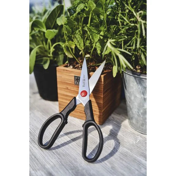 ZWILLING Twin L 7 Multi-Purpose Kitchen Scissors - Heavy Duty Stainless Steel Shears for Cooking, Poultry, Herbs & More - Perfect for Meal Prep, Butchering & Crafting (Model 41370-001)