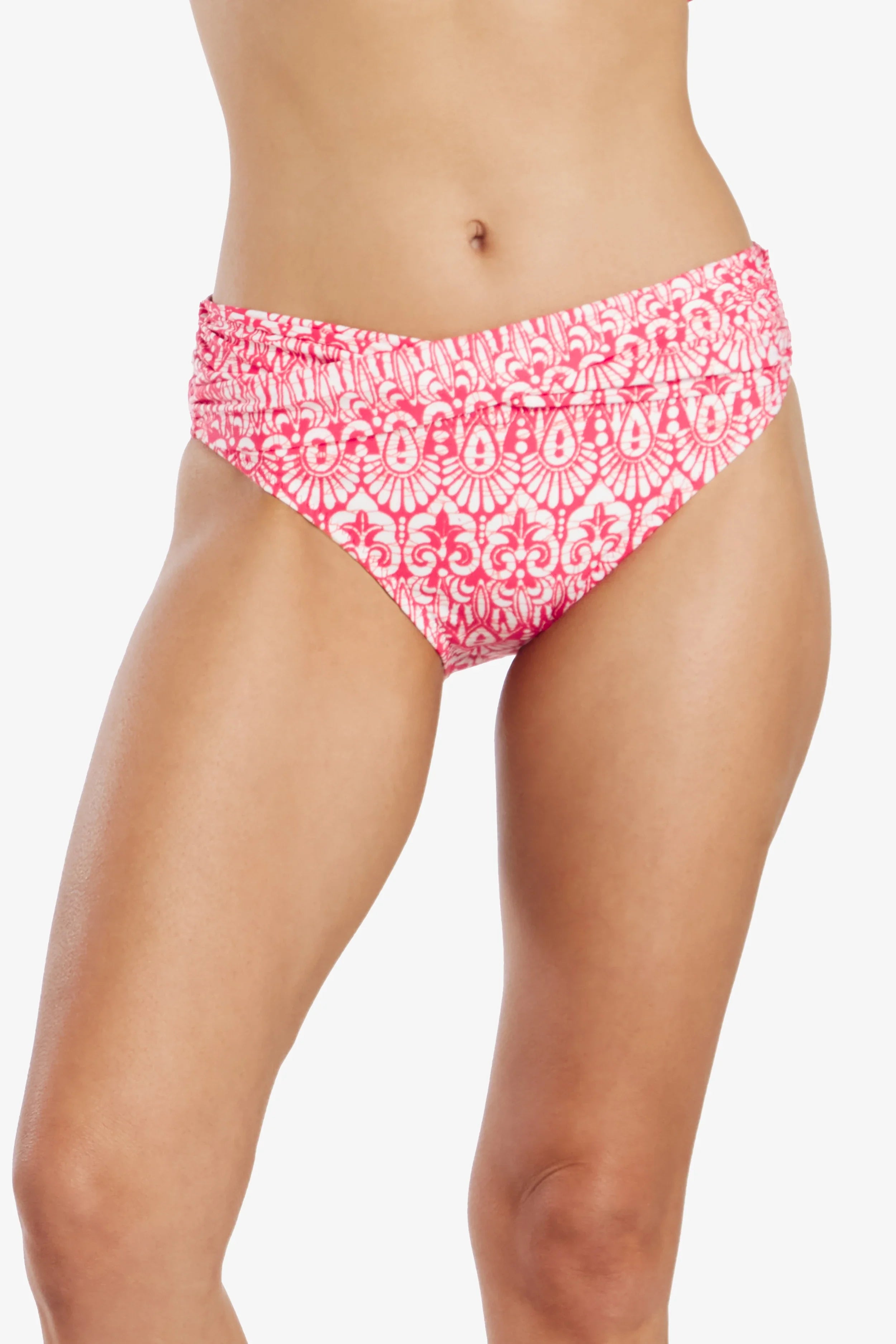 Twist Front Hipster Underwear | Island Batik Pink Cotton Panties for Women - Perfect for Everyday Wear & Lounge