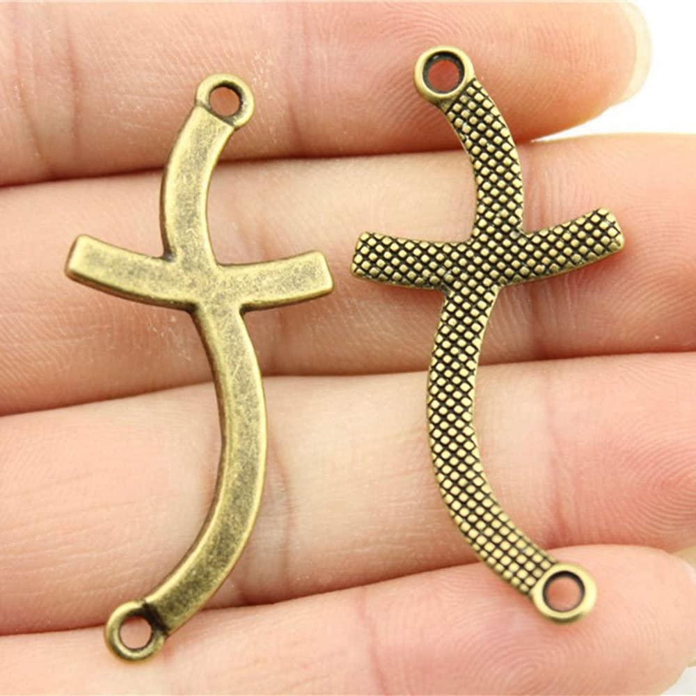 WYSIWYG Classic Cross Charms for Jewelry Making Supplies - DIY Handmade Beaded Accessories - Perfect for Necklaces, Bracelets & Craft Projects