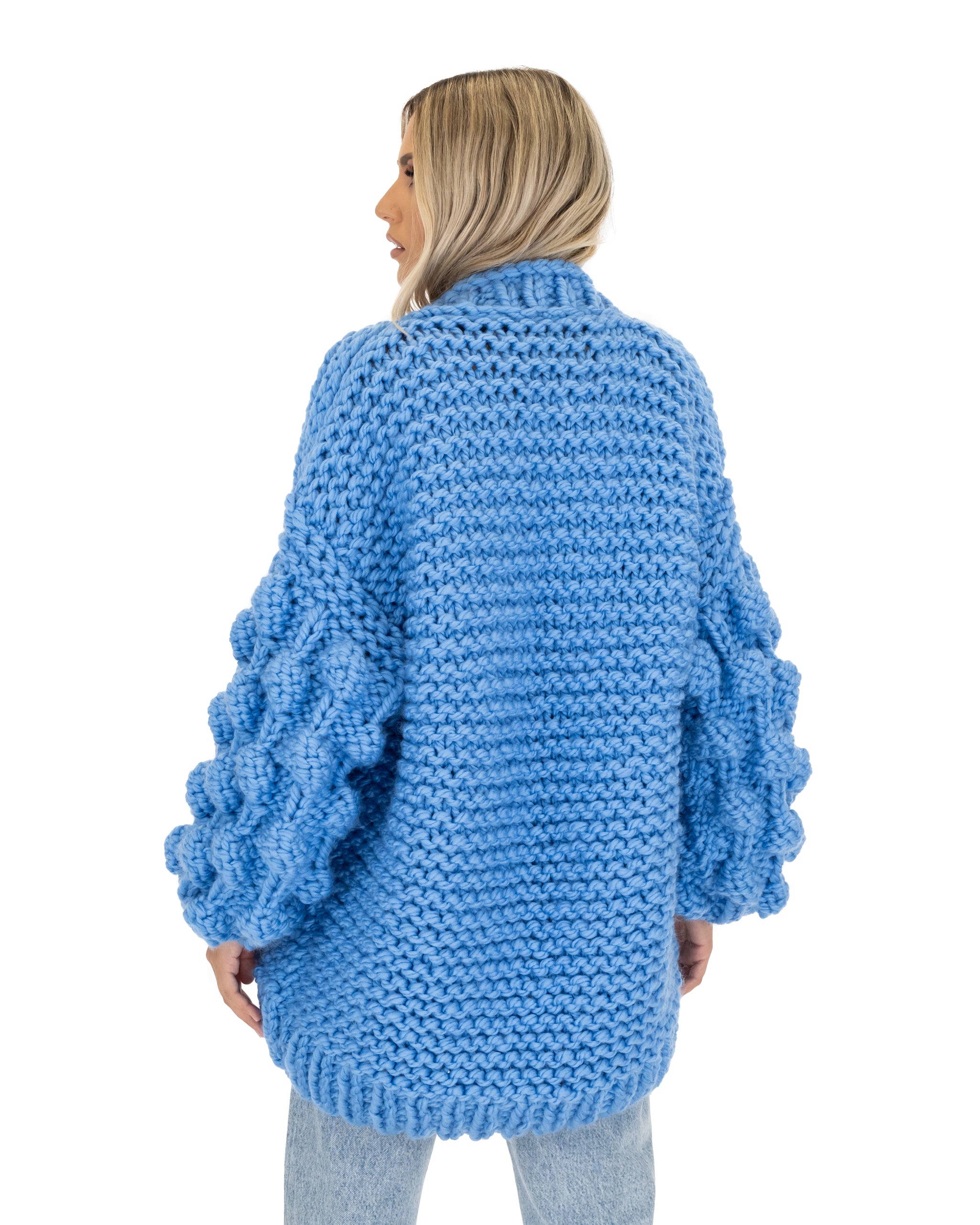 Stylish Bubble Sleeve Cardigan for Women - Soft Knit Open Front Sweater | Perfect for Office, Date Night & Casual Outfits