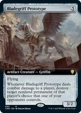 Magic: The Gathering - Bladegriff Prototype Foil Extended Art Card - Commander Legends MTG Collectible - Perfect for Commander Decks & MTG Tournaments