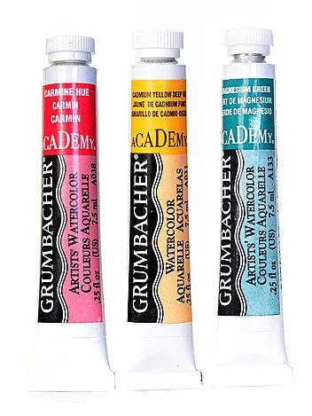 Grumbacher Academy Watercolor Paint - Professional Artist Grade, Vibrant Red (Pack of 4) | Perfect for Watercolor Painting, Sketching & Mixed Media Art Projects