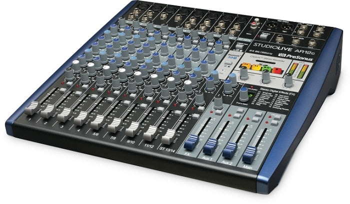 PreSonus StudioLive AR12c 12-Channel Analog Mixer with Studio One Artist Software & Groove3 Subscription - Perfect for Live Sound, Recording Studio & Podcasting (Limited Time Offer)