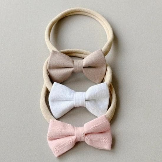 Adorable Baby Headband Bow Set - Soft & Stretchy Hair Accessories for Girls (Horizon Collection) | Perfect for Newborn, Infant, Toddler Photos & Special Occasions