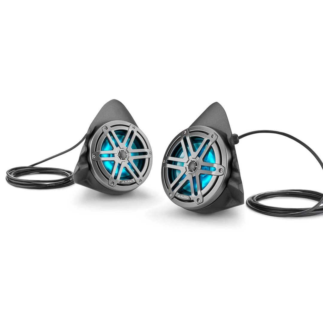 JL Audio SB POL GNRLSPKR/MX650 Stealthbox Subwoofer for 2016+ Polaris General - Pair of MX650 60W Speakers (Perfect for Off-Roading & Outdoor Adventures)