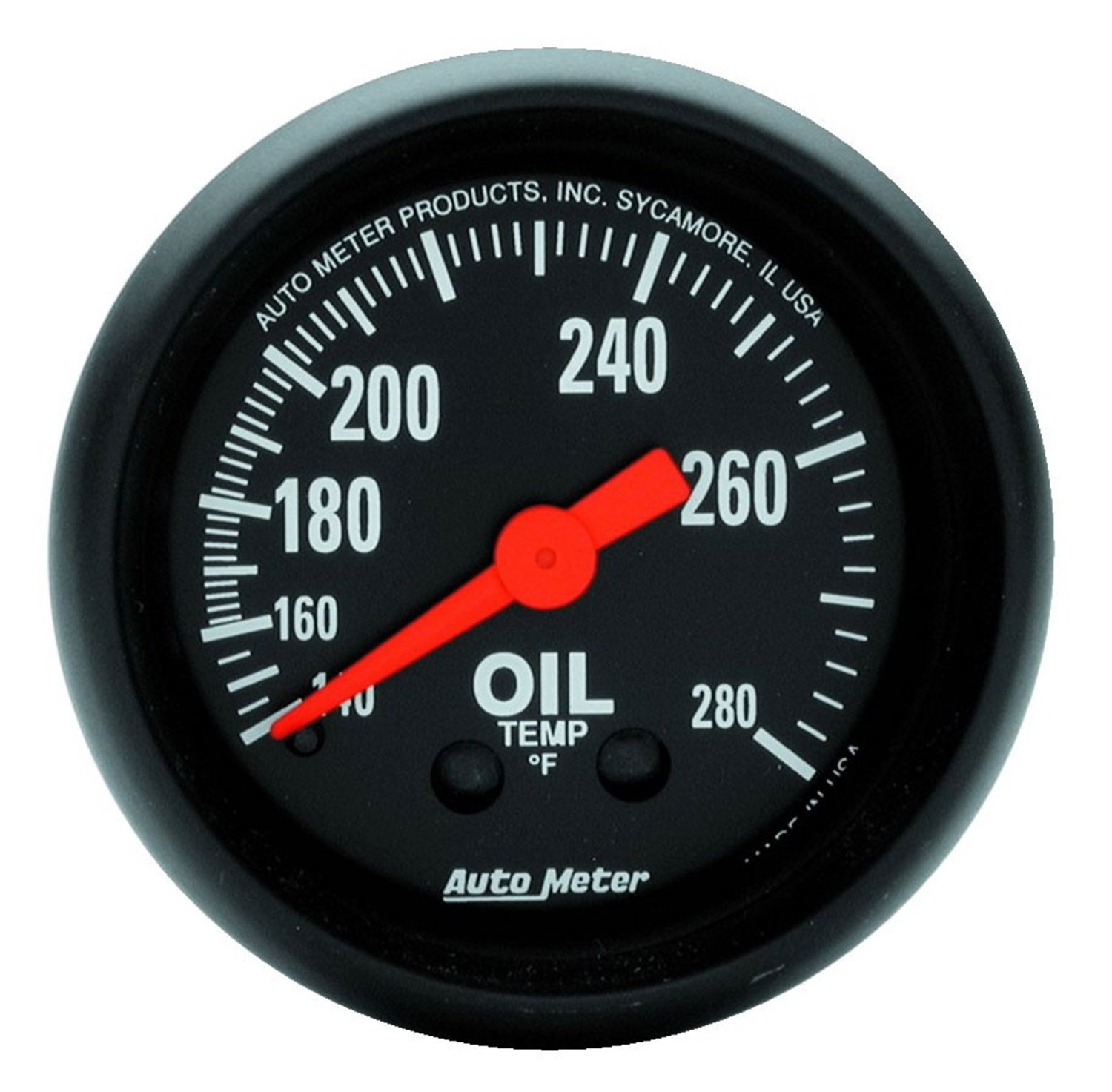 Auto Meter 2609 Z-Series Mechanical Oil Temperature Gauge - Accurate Engine Oil Temp Monitor for Cars, Trucks & Performance Vehicles - Perfect for Racing, Off-Road & Vehicle Maintenance