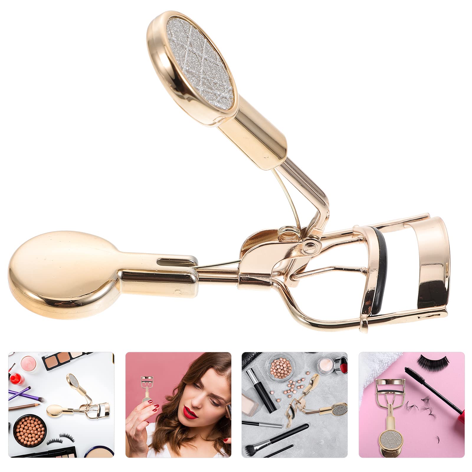 EXCLUZO Professional Eyelash Curler with Non-Slip Finger Grip - Premium Makeup Tool for Perfect Lashes | Great for Home, Travel & Professional Makeup Kits