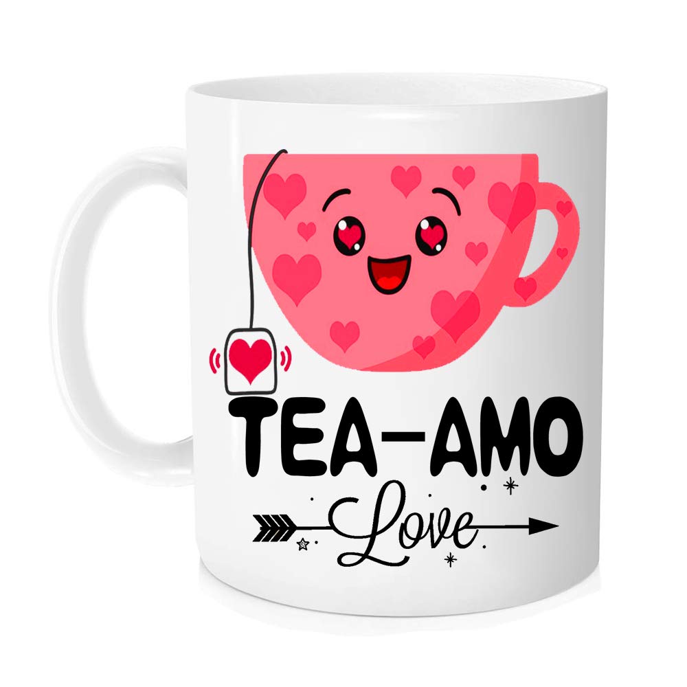 11 oz Funny Coffee Mug with 'Te Amo' Spanish I Love You Design - Perfect Gift for Women, Birthday, Christmas, Valentine's Day - Ideal for Her, Fiancée, Girlfriend, Wife, Mom - Great for Home, Office, or Romantic Breakfast in Bed