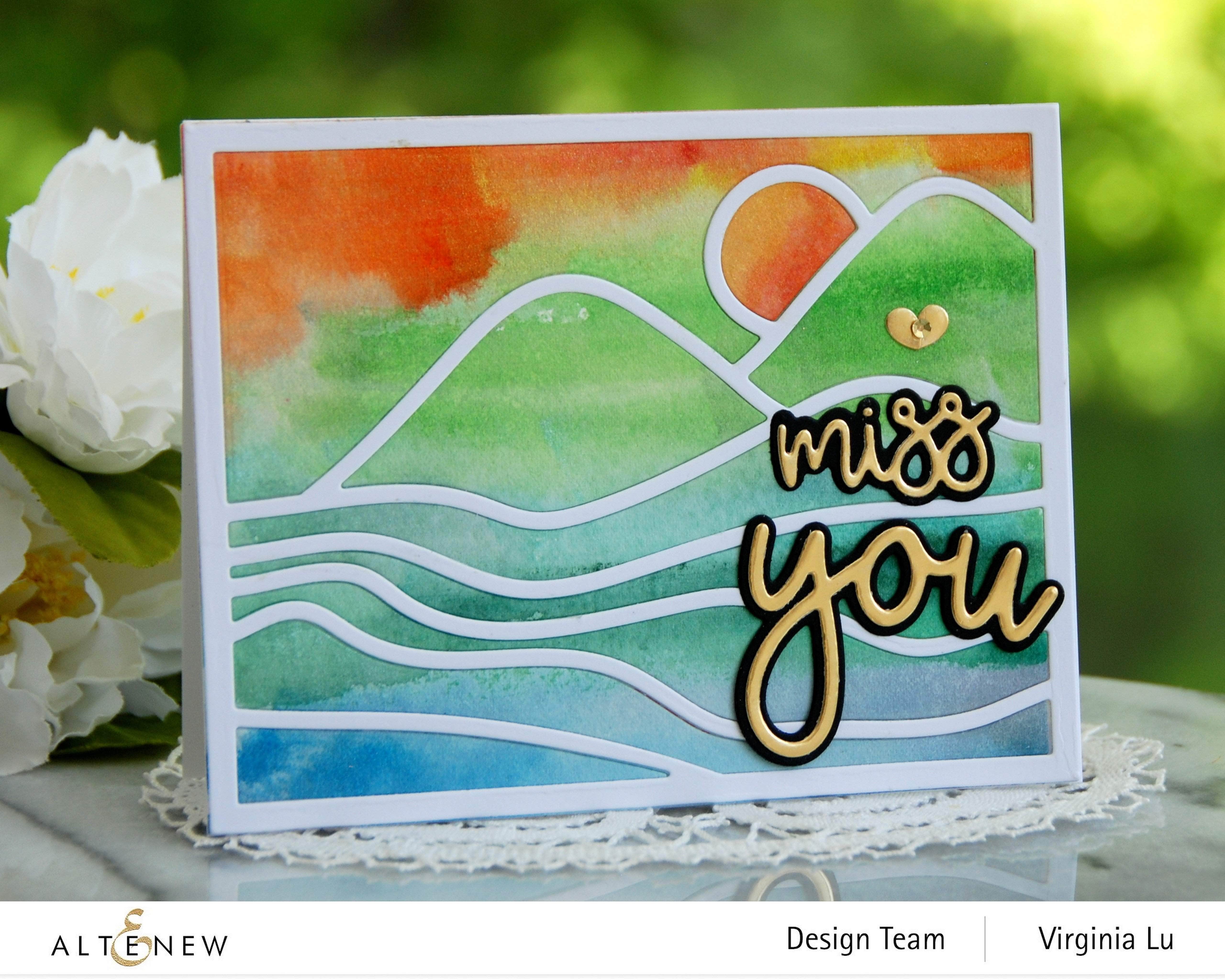 Abstract Landscape Cover Die - High-Quality Scrapbooking & Card Making Embellishment for DIY Crafts, Wedding Invitations, and Home Decor