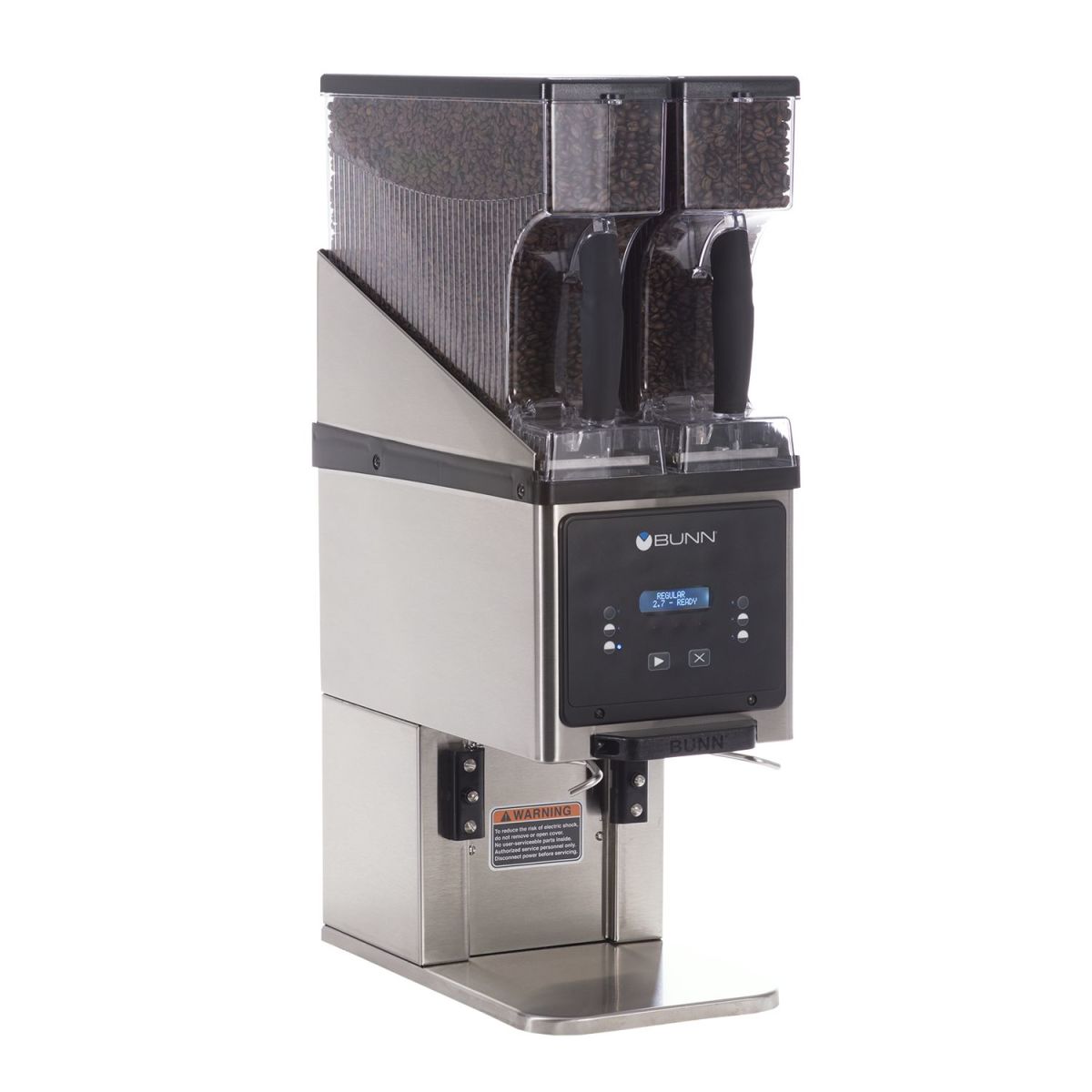 BUNN MHG Stainless Steel 60Hz Multi Hopper Commercial Coffee Grinder & Storage System 35600.0020 - Perfect for Cafes, Restaurants & Coffee Shops
