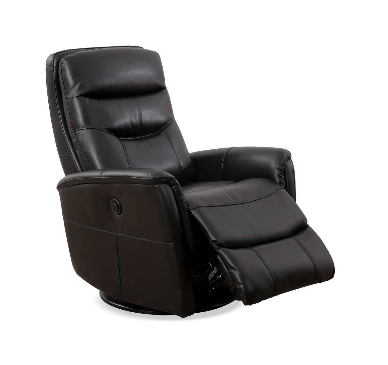 Premium Black Onyx Comfort Glide Recliner Chair - Ergonomic Leather Lounge Chair with Smooth Gliding Mechanism for Living Room, Home Theater & Office Relaxation