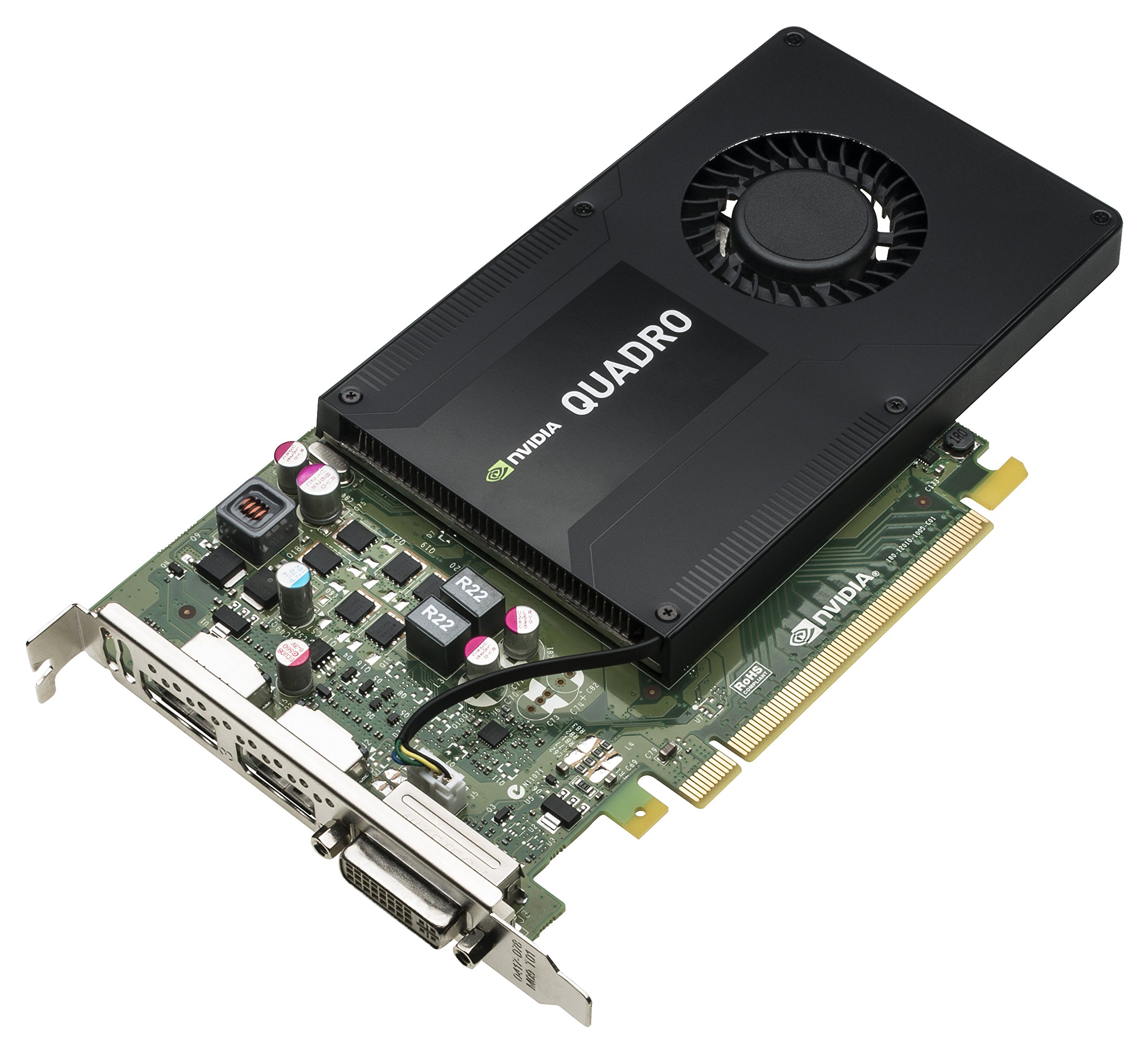 HP J3G88AT Quadro K2200 4GB GDDR5 Professional Graphics Card for CAD, 3D Modeling & Video Editing - Workstation GPU for Designers & Engineers