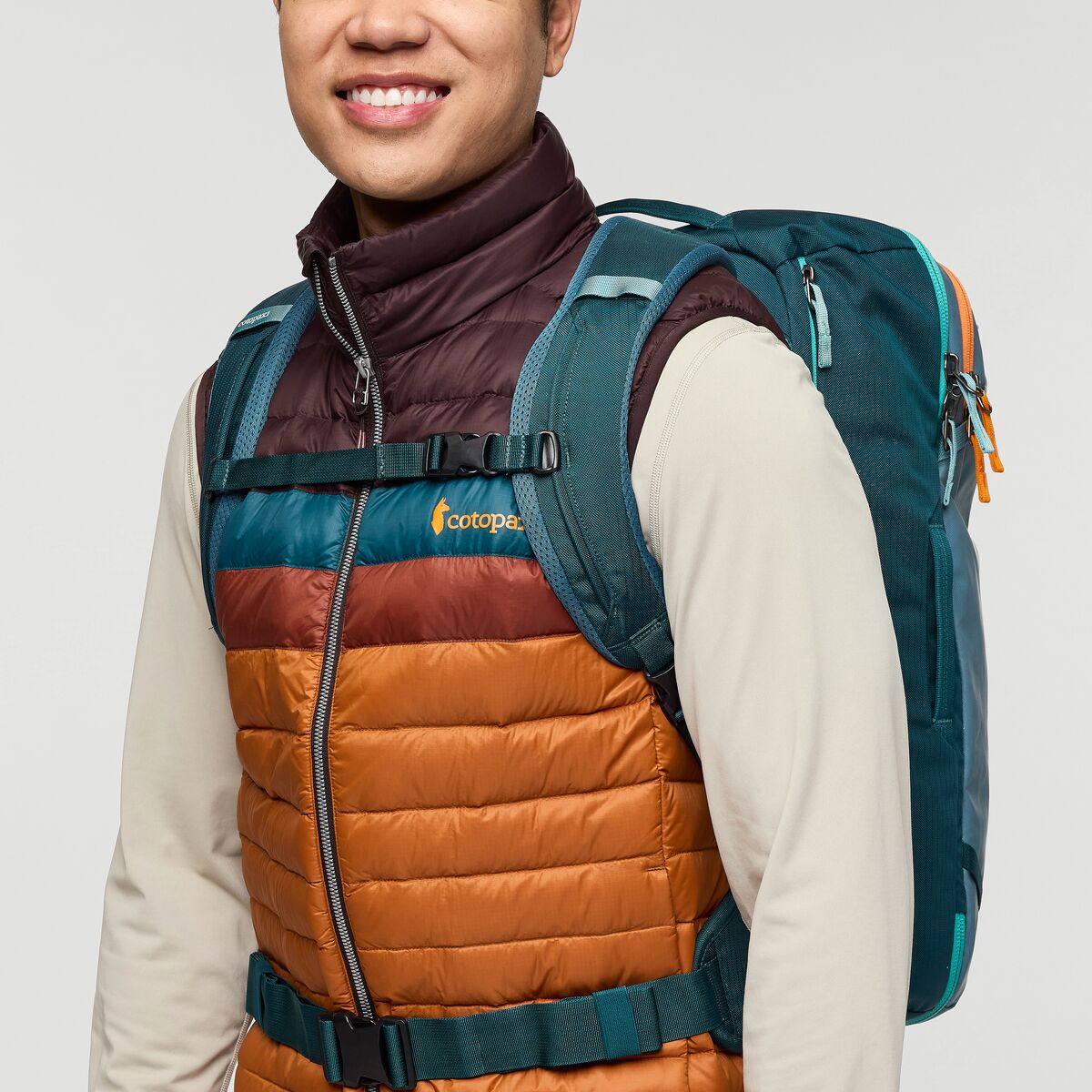 Cotopaxi Allpa 35L Travel Backpack - Lightweight Carry-On Backpack for Travel & Hiking | Water-Resistant & Durable | Blue Spruce/Abyss Color | Perfect for Weekend Trips & Outdoor Adventures