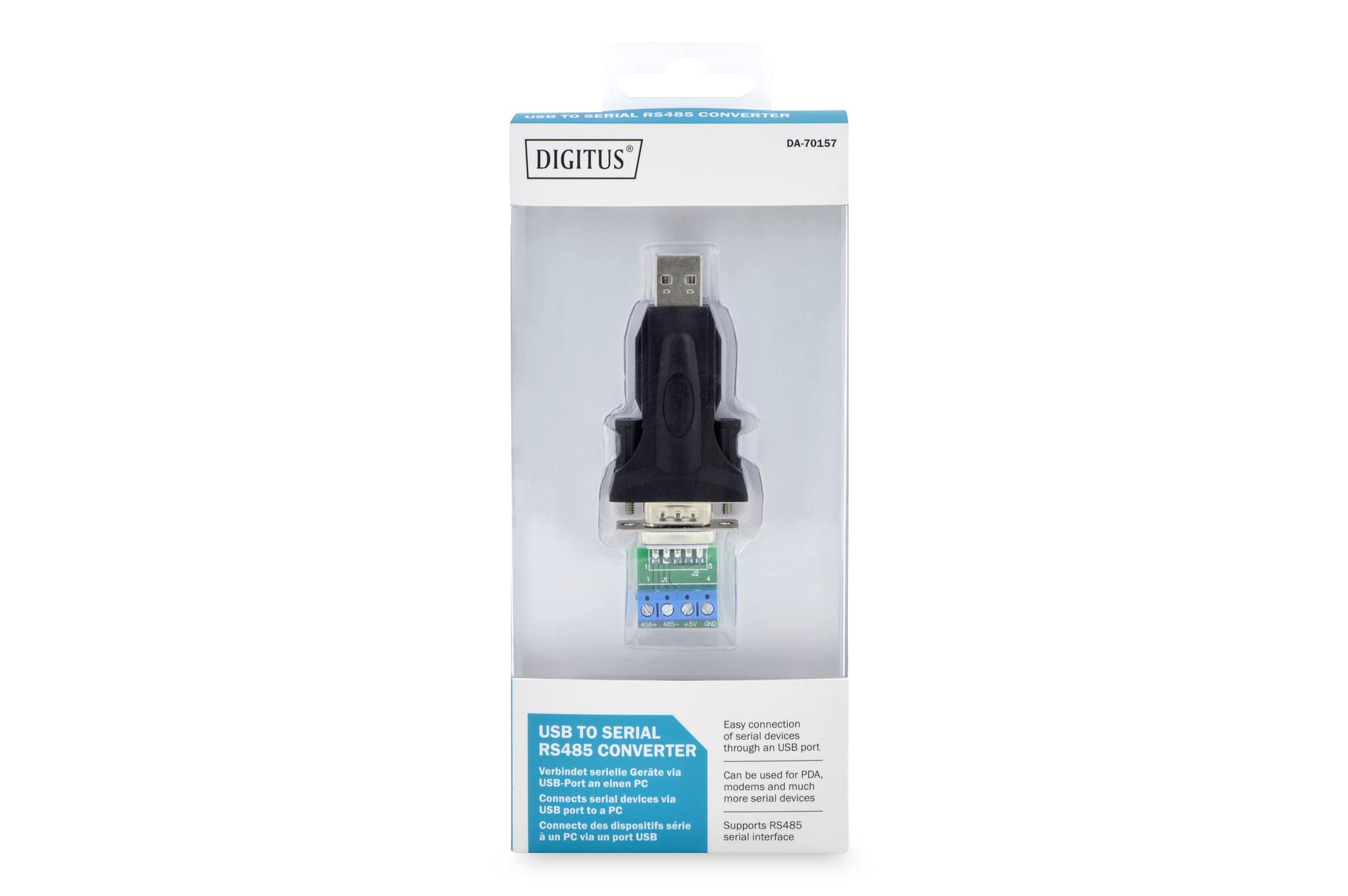 Digitus USB to Serial Adapter Converter - USB 2.0 to RS232 DB9 Cable for Industrial Equipment, POS Terminals, Printers & Legacy Devices - Plug & Play Driver-Free Installation (Windows/Mac/Linux Compatible)