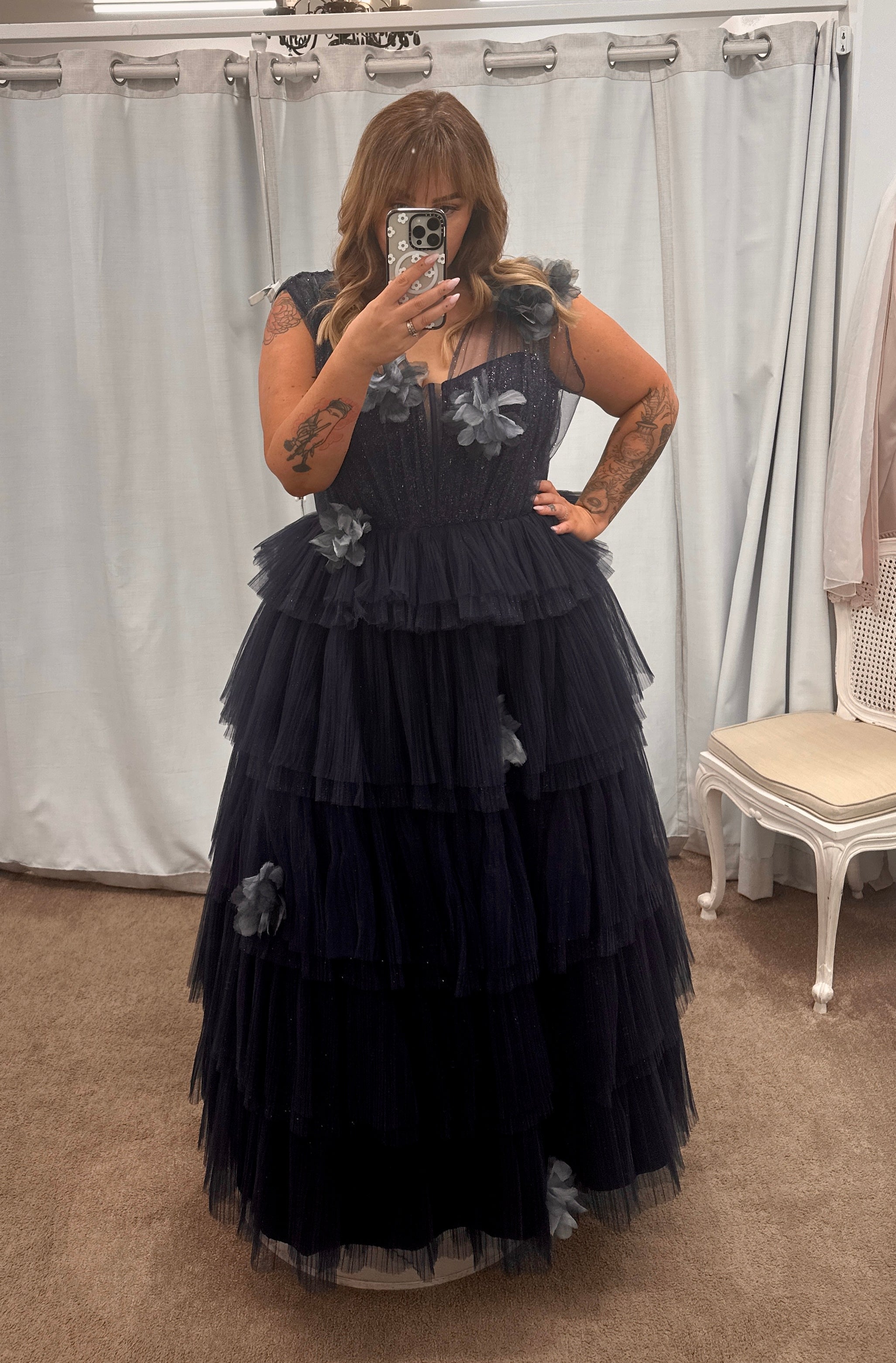Dorothy Tiered Glitter Ball Gown for Women - Elegant Sparkly Prom Dress, Formal Evening Gown, Quinceañera, Wedding Guest Dress - Perfect for Prom, Homecoming, Pageants, and Special Occasions