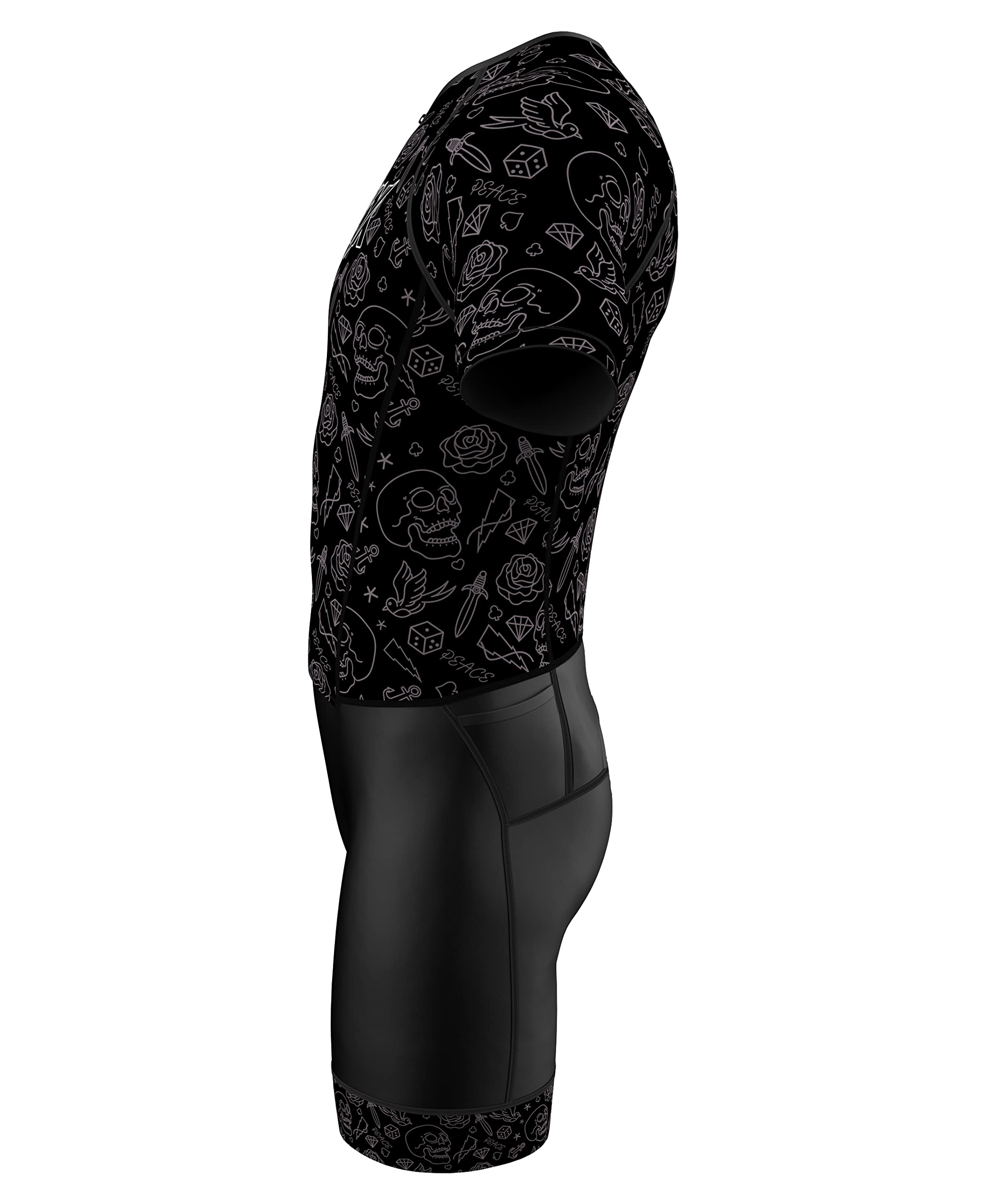 Sparx Men's Elite Aerosuit Triathlon Suit - Breathable Short Sleeve Triathlon Wetsuit for Competitive Swimming, Cycling & Running - Ideal for Ironman Races & Triathlon Training