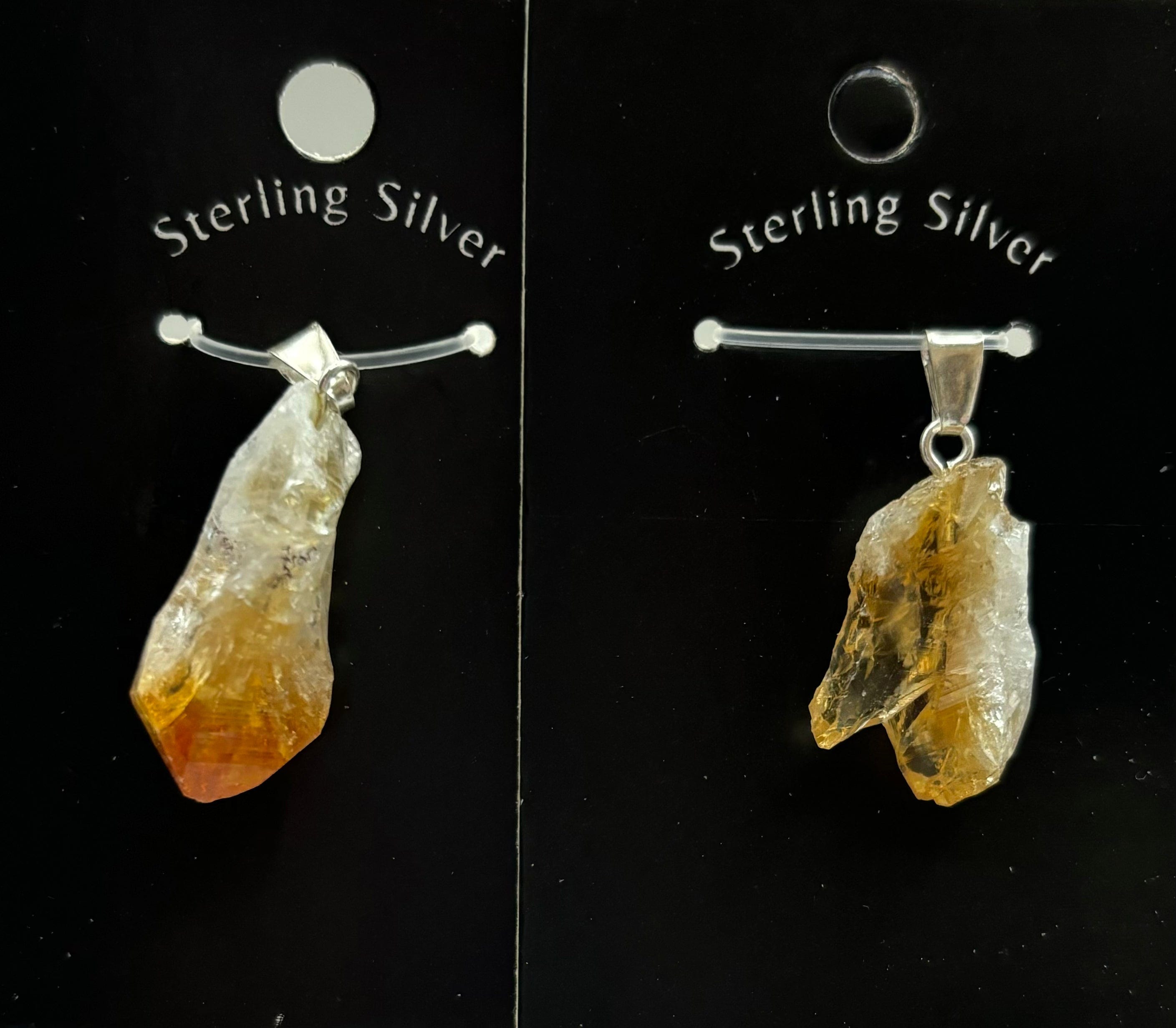 Natural Citrine Point Sterling Silver Pendant Necklace for Women - Healing Crystal Jewelry for Energy, Meditation & Spiritual Protection