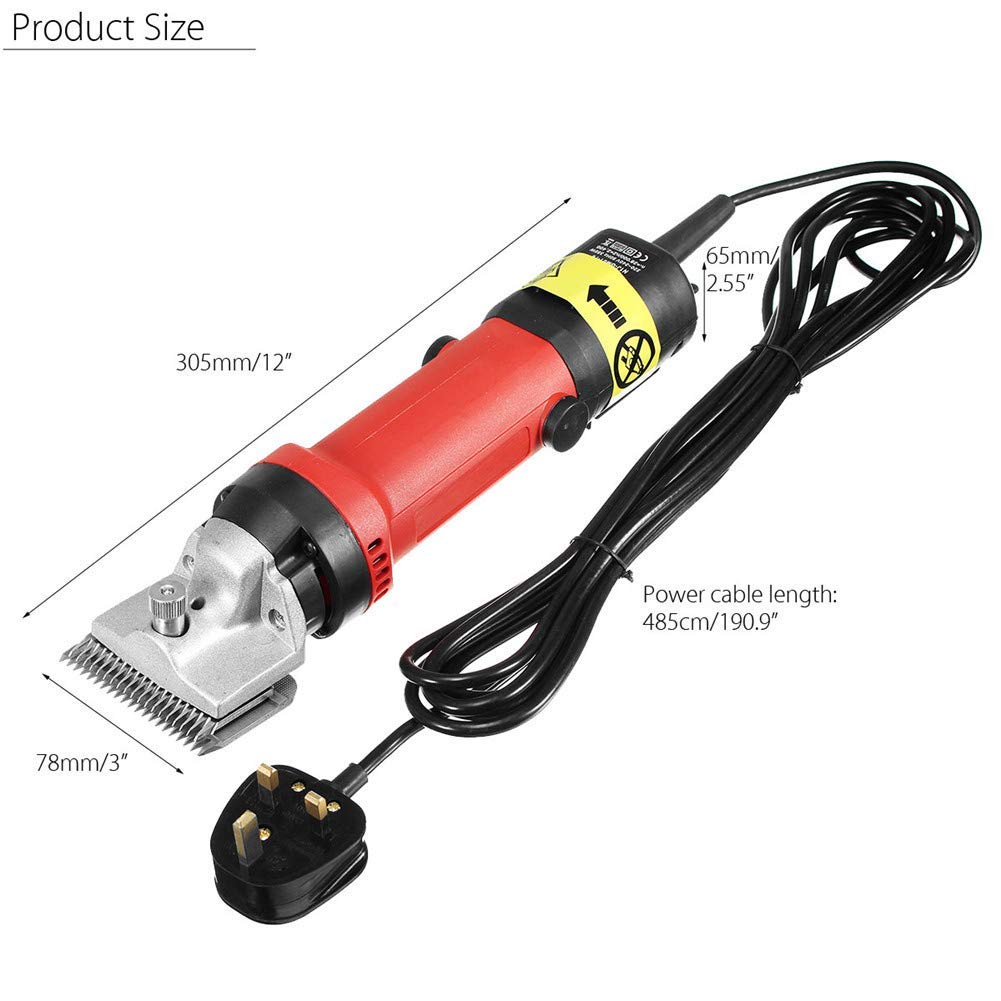 Professional 500W Heavy Duty Electric Horse Hair Clipper - 6-Speed Adjustable Low Vibration Equine Shears for Grooming Horses, Pets & Livestock - Perfect for Stable, Farm & Show Preparation