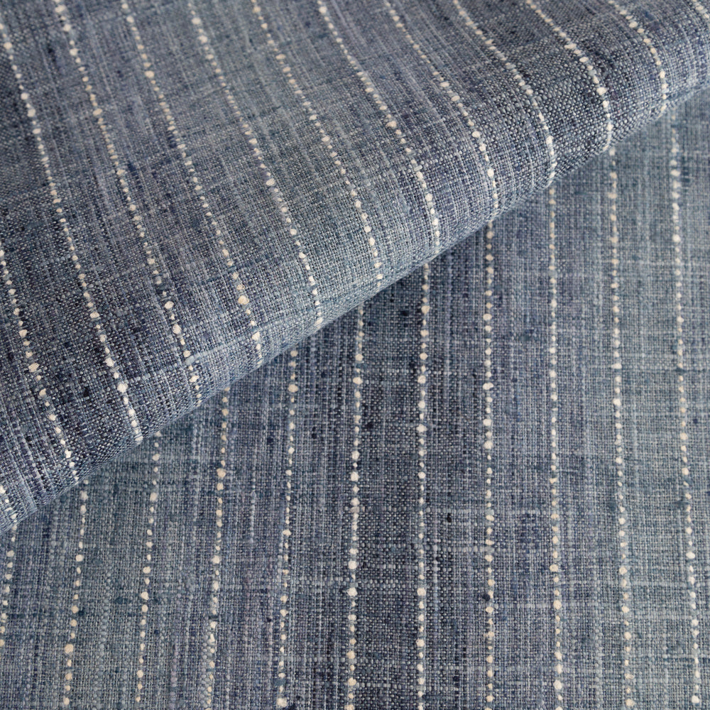 Premium Hyden Stripe Fabric - Lake Blue Cotton Blend Upholstery Material for Sofas, Curtains & Home Decor | Soft & Durable Textile for DIY Sewing Projects