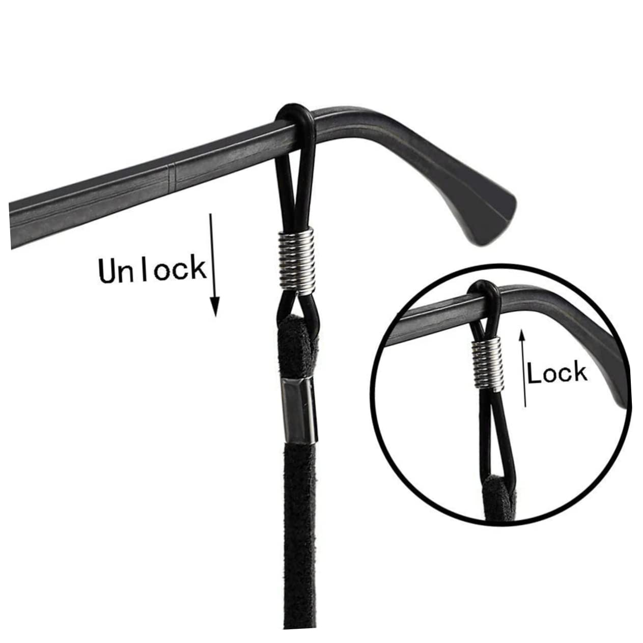 OSALADI 6-Pack Adjustable Eyeglass Straps - Elastic Glasses Holder for Women & Men - Anti-Slip Sunglass Chains for Sports, Reading & Outdoor Activities