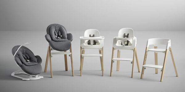 Stokke Steps High Chair Complete - Adjustable Baby Feeding Chair for Toddlers & Infants - Modern Ergonomic Design for Home & Restaurant Use