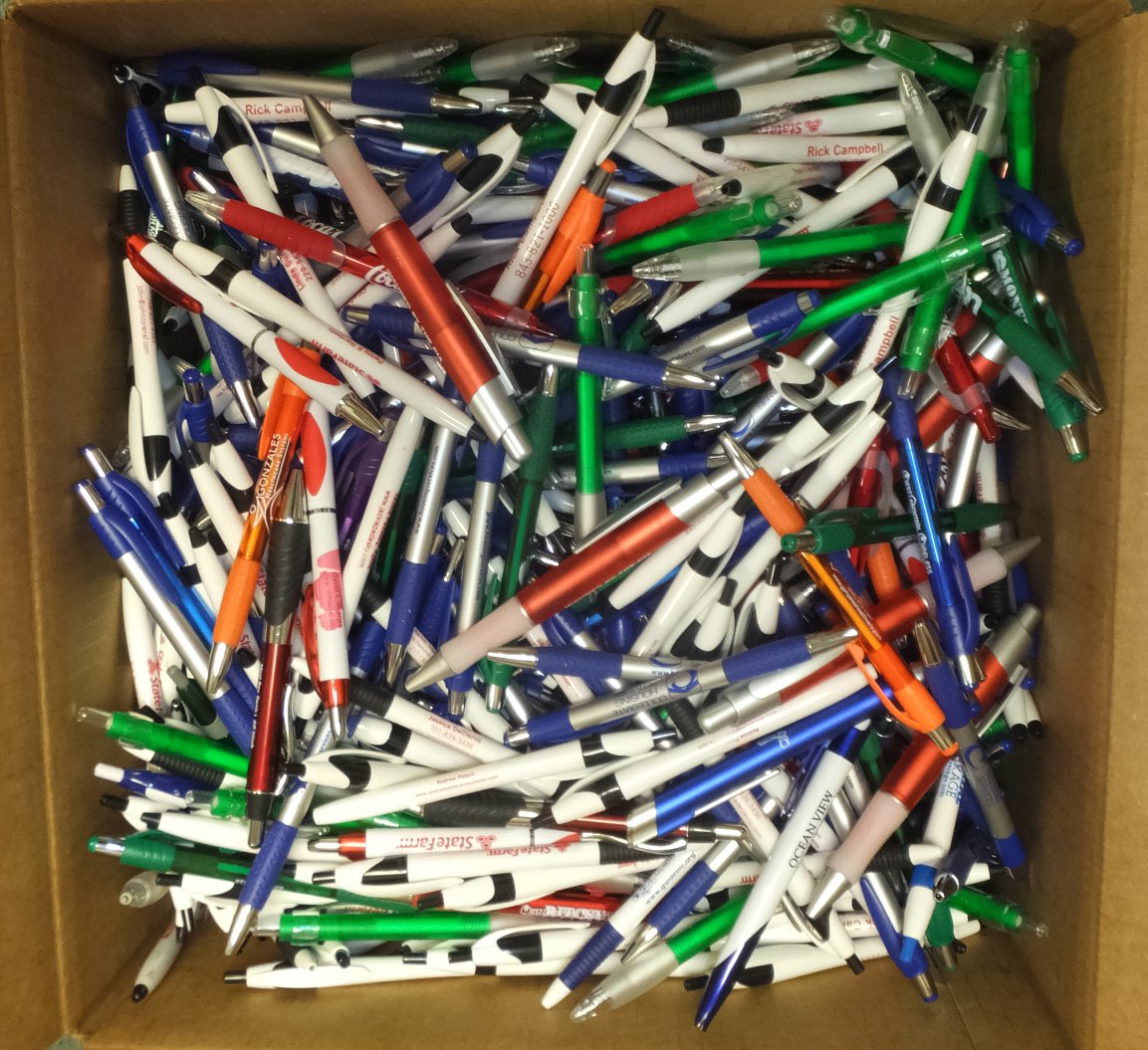 1000 Bulk Misprint Ballpoint Pens - Retractable Plastic Ink Pens for Office, School & Business Use - Wholesale Lot for Bulk Orders
